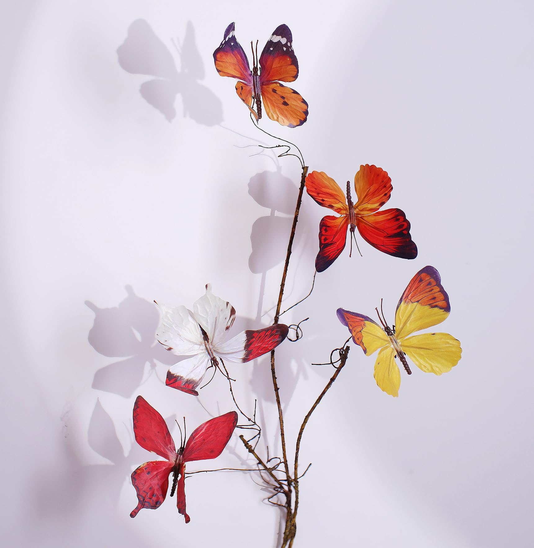 TaTalife Artificial Butterfly, Silk Butterflys, Butterflies for Crafts for Floral Arrangements, 3D Butterfly Stakes Decor, Patio Plant Pot, Flower Bed Home Decor