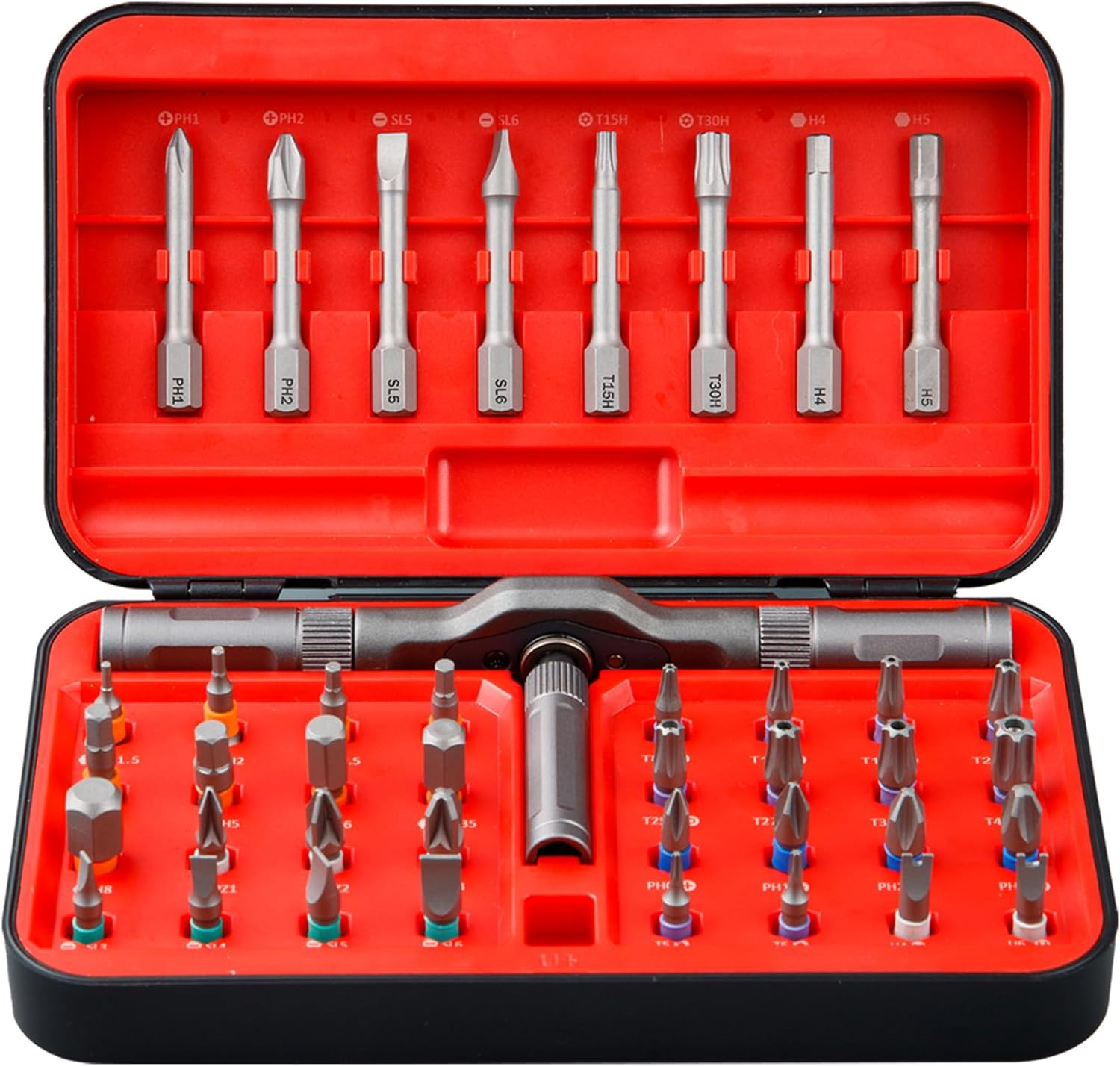 42 in 1 Magnetic Screwdriver Set Magnetic Ratchet Screwdriver Suitable for Furniture Assembly Precision Electrical Appliance Repair & Bicycle Tools