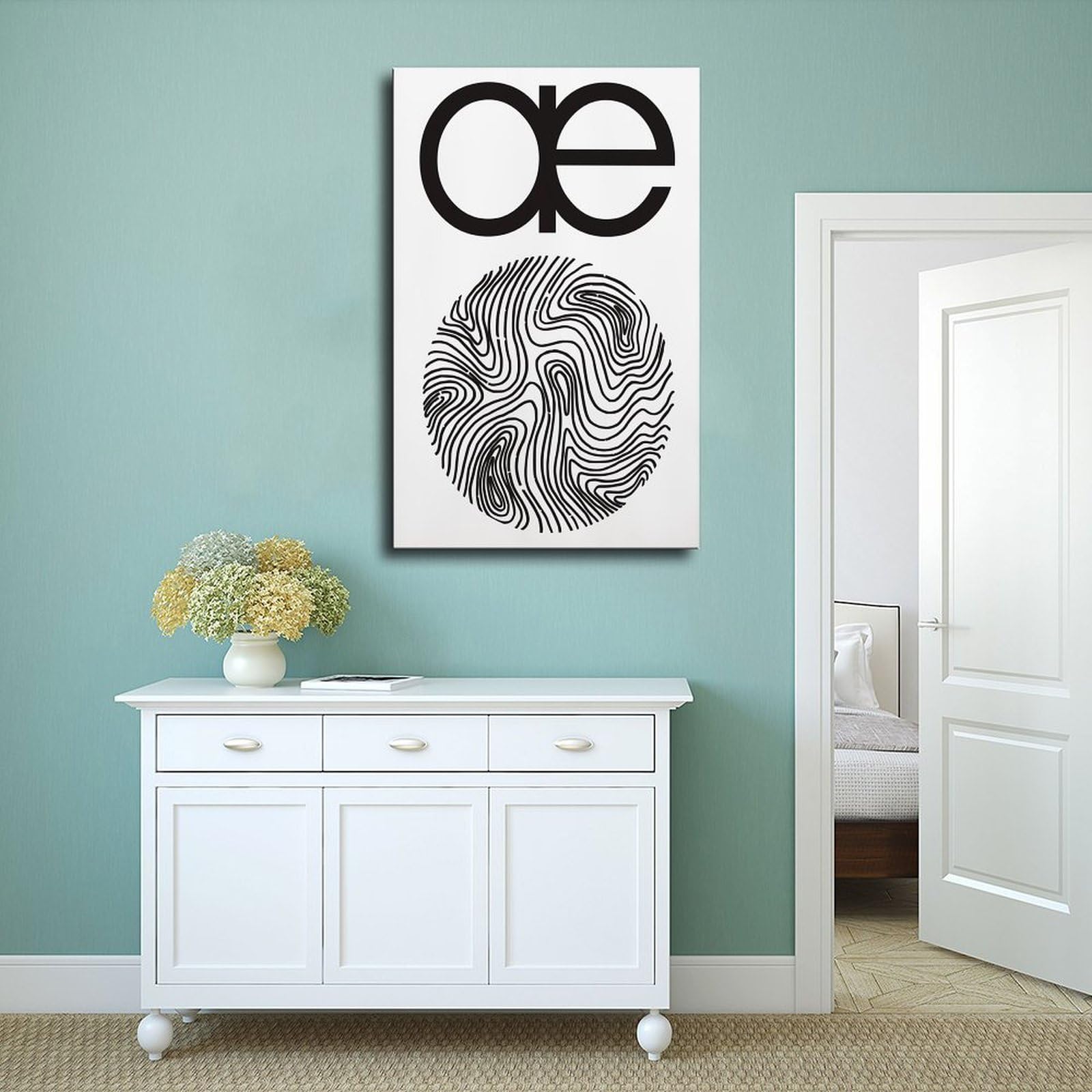 Autechre - Poster su tela con musica elettronica anni '90, decorazione per camera da letto, ufficio, stanza, regalo, 50 x 75 cm