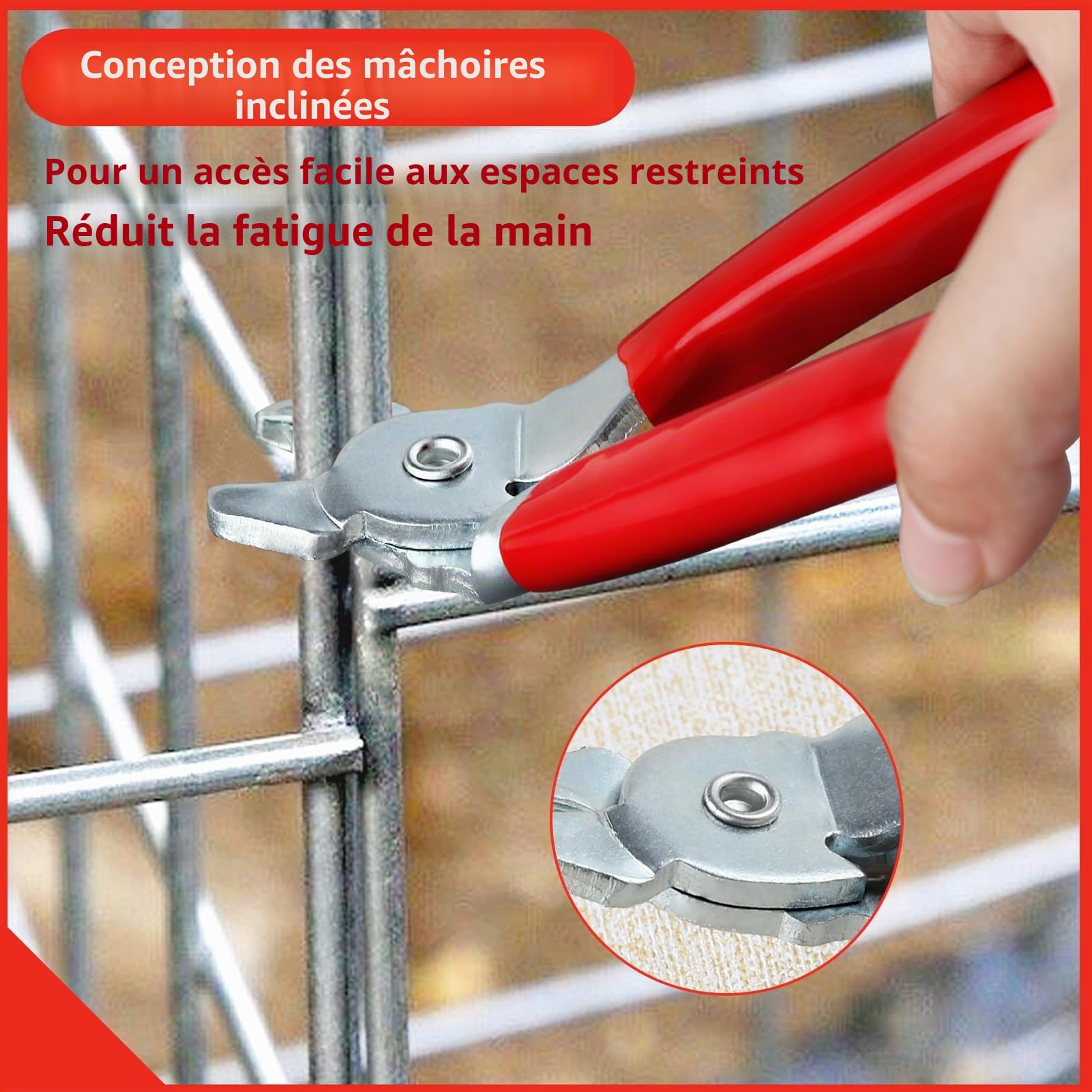 LEONTOOL Kit de 500 pinces à anneaux de porc, anneaux de porc de 1,9 cm, 1,2 cm, 3/8" avec pince à anneau de porc coudée, kit d'installation professionnel pour cages d'animaux domestiques, clôtures,