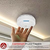 Vista 7 de Detector digital de monóxido de carbono con pantalla LCD y advertencia de sonido, indicadores de falla/alarma/funcionamiento, funciona con pilas AA