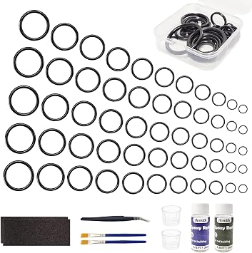 Aventik Fishing Rod Repair Kit Complete with 11 Sizes 55pcs Ceramic Guide Ring,Glue, Tweezers, Eyelet Replacements for Fishing Pole Repair Kit