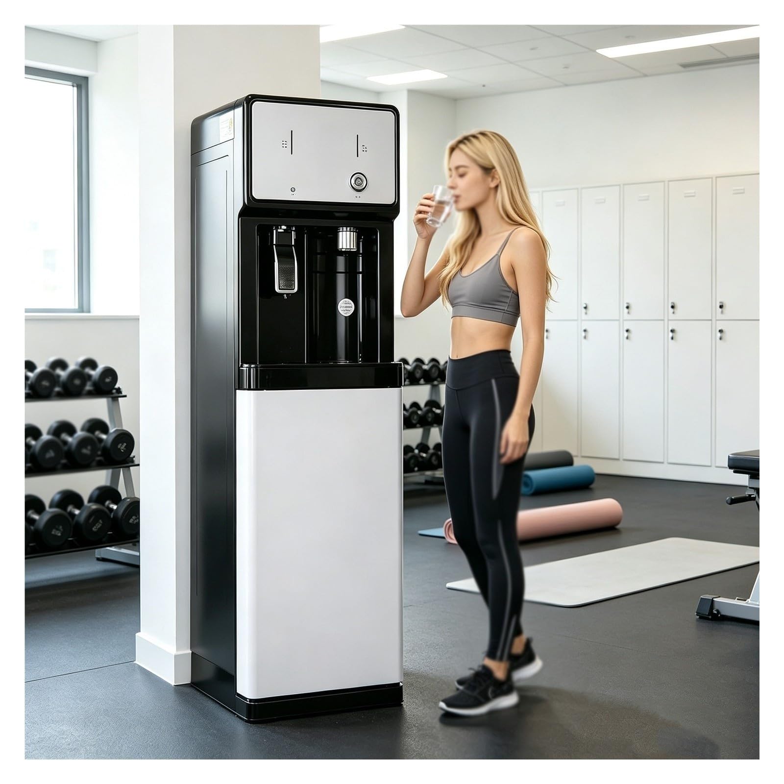 Dispensador Agua Multifunción De Pie, Maquina Fria-Caliente Conectada A Red, 3 Ajustes Térmicos, Ideal For Talleres Y Pequeños Negocios