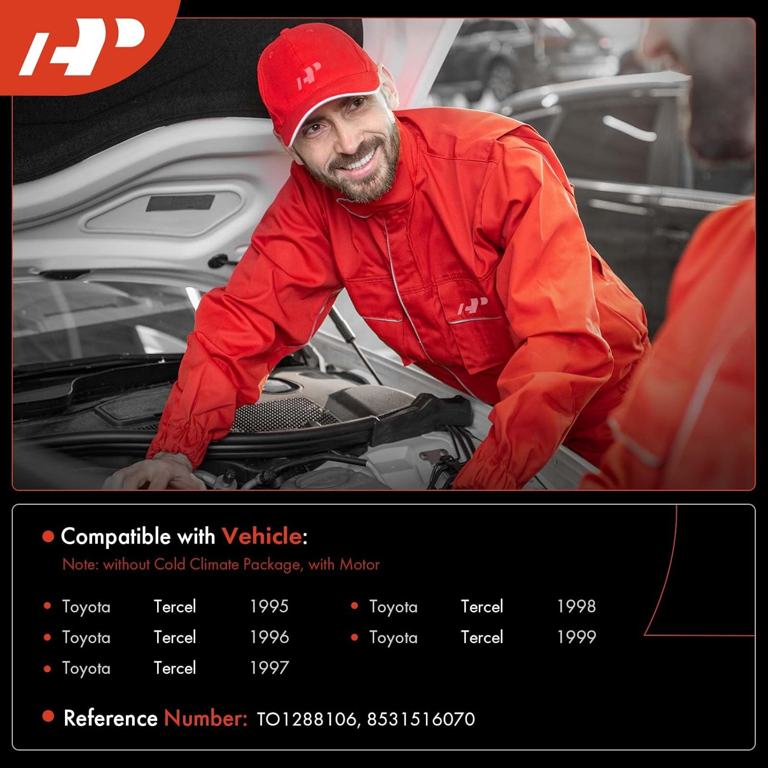 A-Premium Windshield Washer Reservoir Compatible with Select Toyota Models - Tercel 1995 1996 1997 1998 1999, with (Washer Pump/Cap/Filler Neck/Hose/Bracket) - Replace# 8531516070