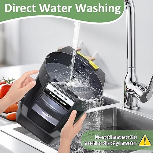 Miniatura 5 de Picadora eléctrica 5 en 1, procesador de alimentos comercial con 5 cuchillas, cortador de frutas, trituradora multifuncional, para papa, cebolla y