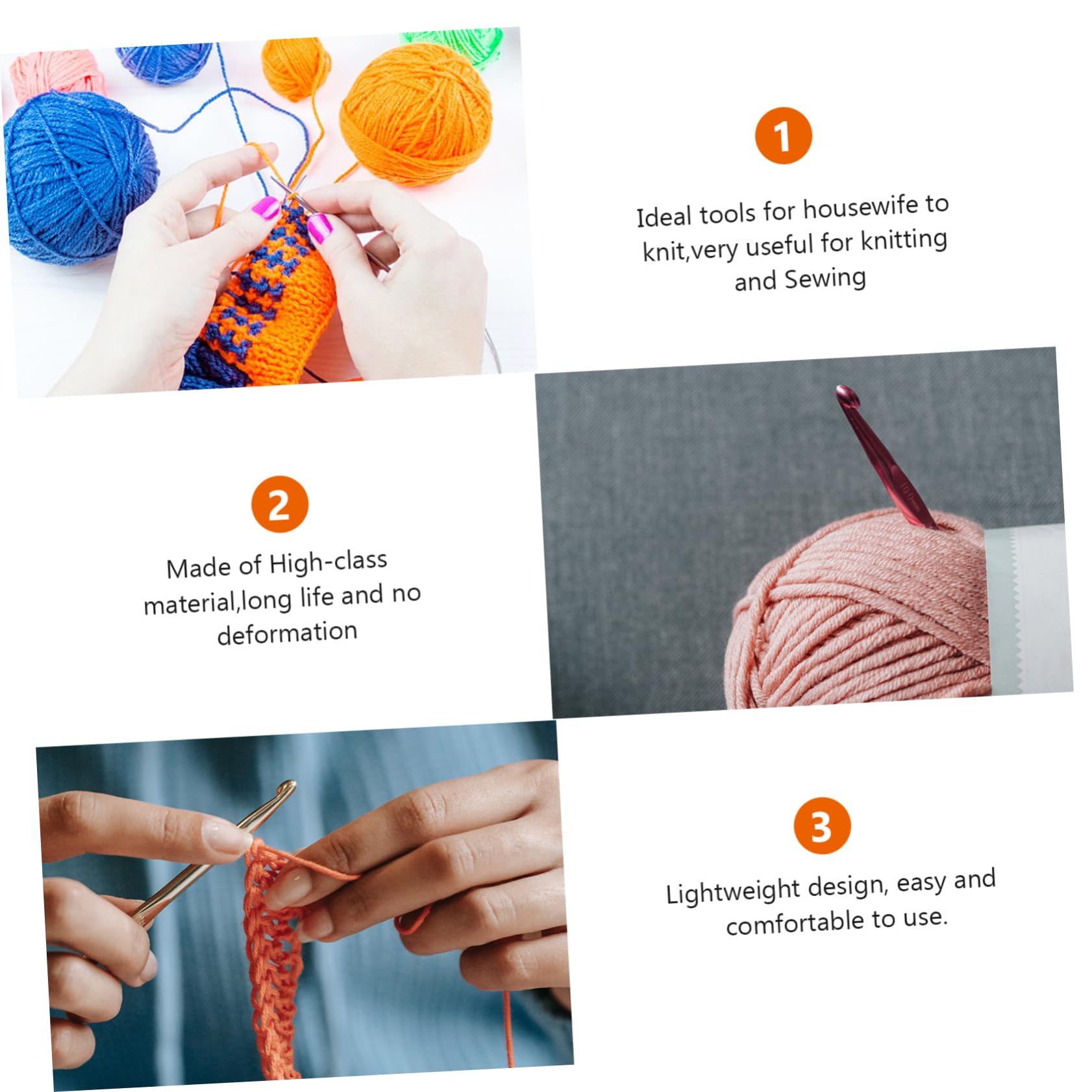 Juego de Ganchos de Crochet 23 Piezas, Kit de Tejido de Aluminio y Madera | Alfombras y Bufandas, Acabado Liso y Redondeado, 1 Set, Pensado para Nivel Intermedio