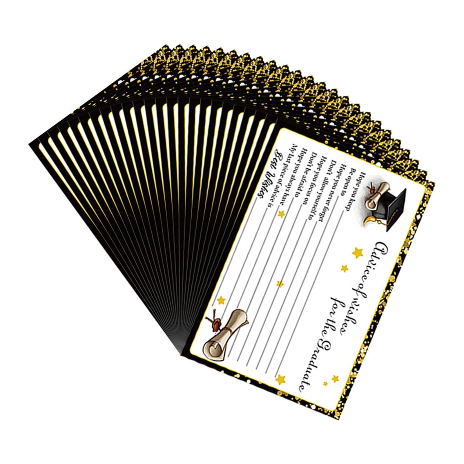 Buxuaaaa Of 24 Graduation Wishes Advice Cards 6x4Inch Wishes Card for Graduates School Party Supplies Graduation Decoration