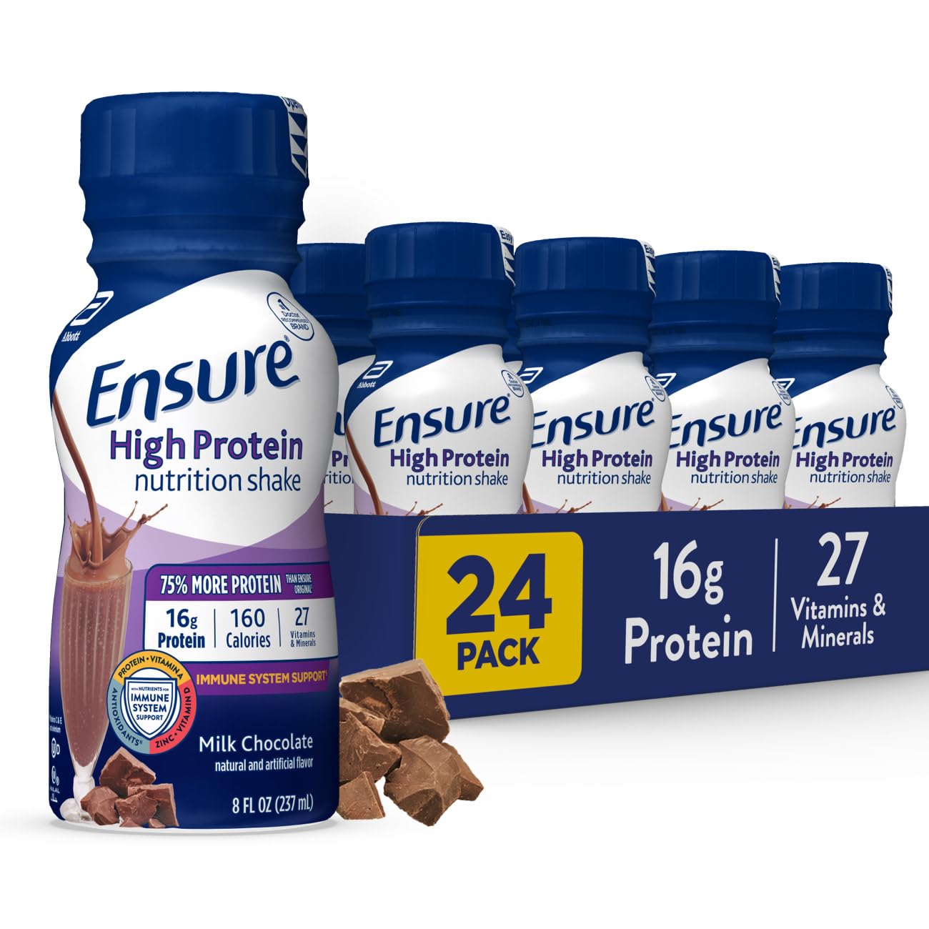 Ensure High Protein Strawberry Nutrition Shake, Ready to Drink, 16g Protein and 27 Vitamins and Minerals, 8 fl oz, 24 Pack — Amazon image 10