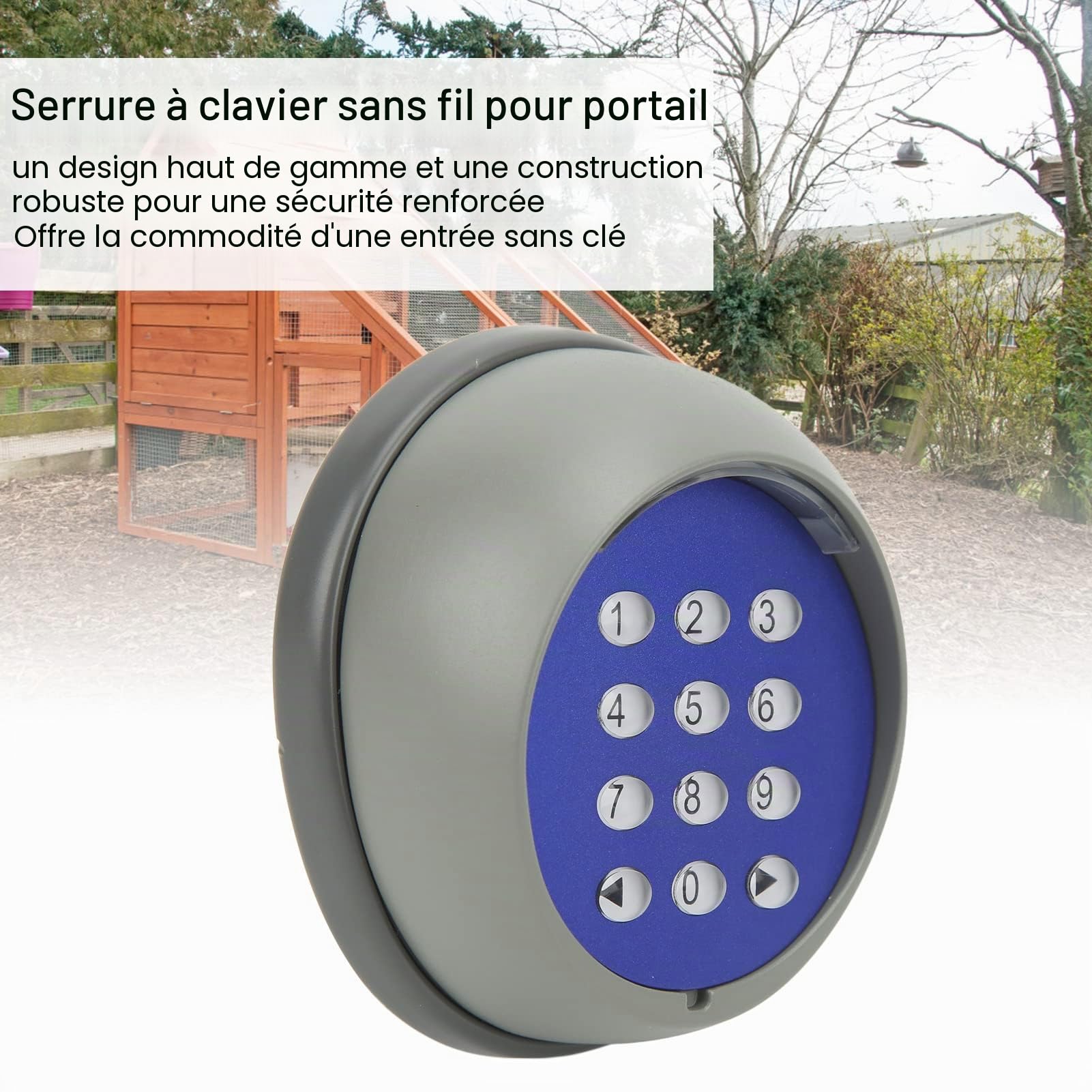 Clavier sans Fil pour Ouvre-porte Automatique, Clavier D'entrée sans clé, Panneau de Code Numérique, Contrôle de sécurité pour Ouvre-porte Coulissante Automatique, Ouvre-porte