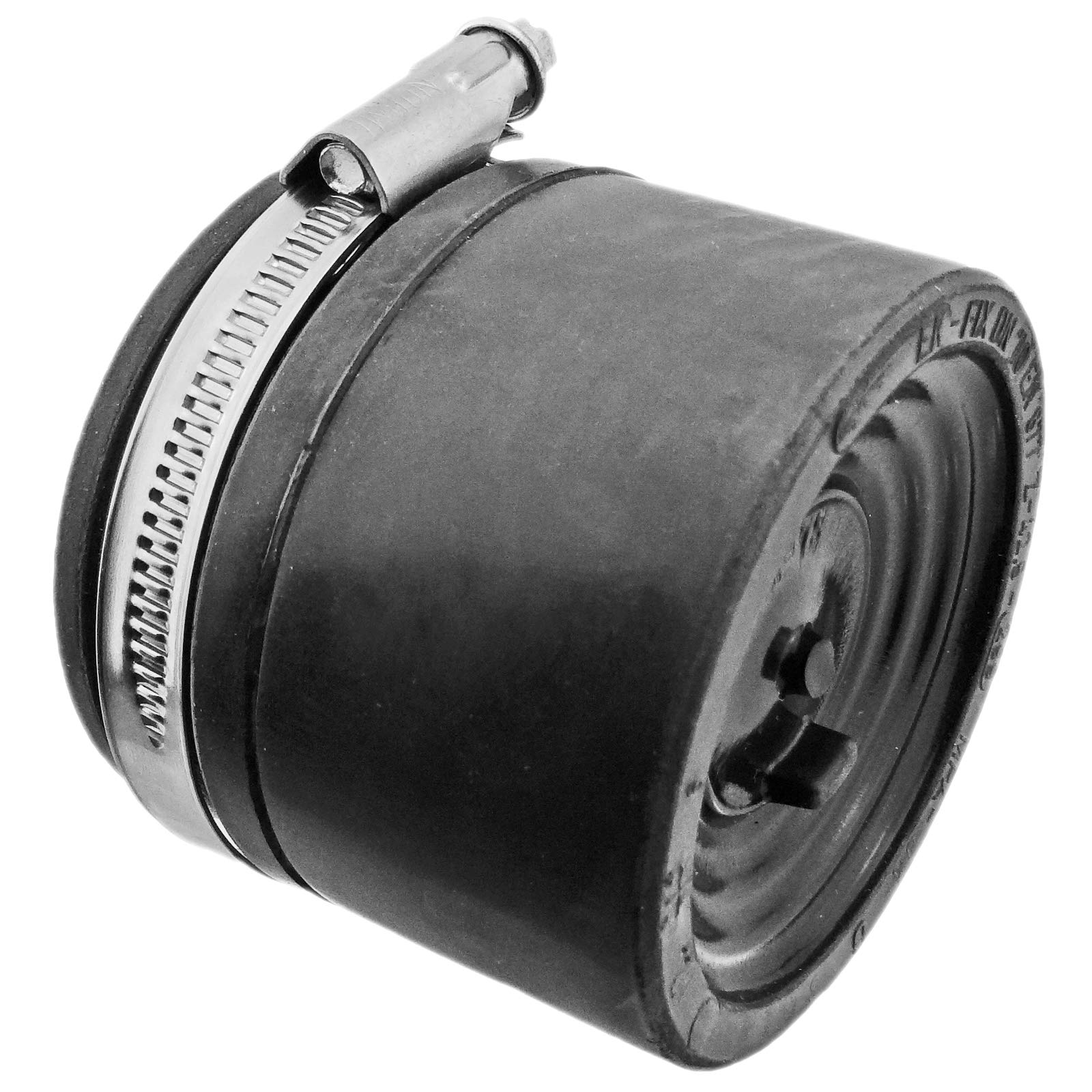MegaHaustechnik HT SML Konfix DN75 von Rohr Außendurchmesser 75mm auf Rohr Außendurchmesser 56 bis 75mm, Übergang von Guß Metall Kunststoffrohr, Adapter Rohrverbinder aus Gummi