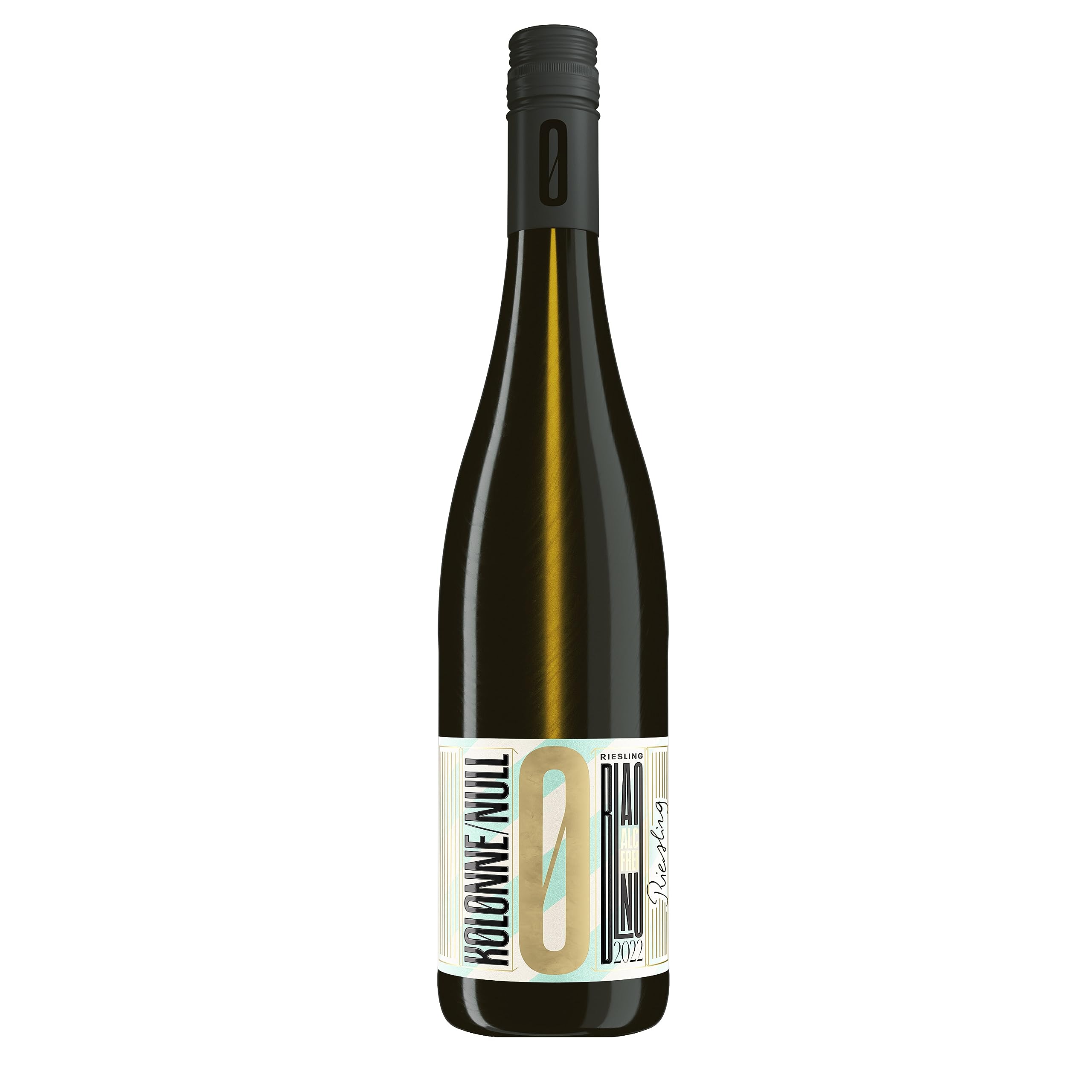 Riesling alkoholfreier Wein (1 x 0,75 L) KOLONNE NULL | Weißwein trocken & alkoholfrei | Vegan & kalorienarm (Packung mit 6)