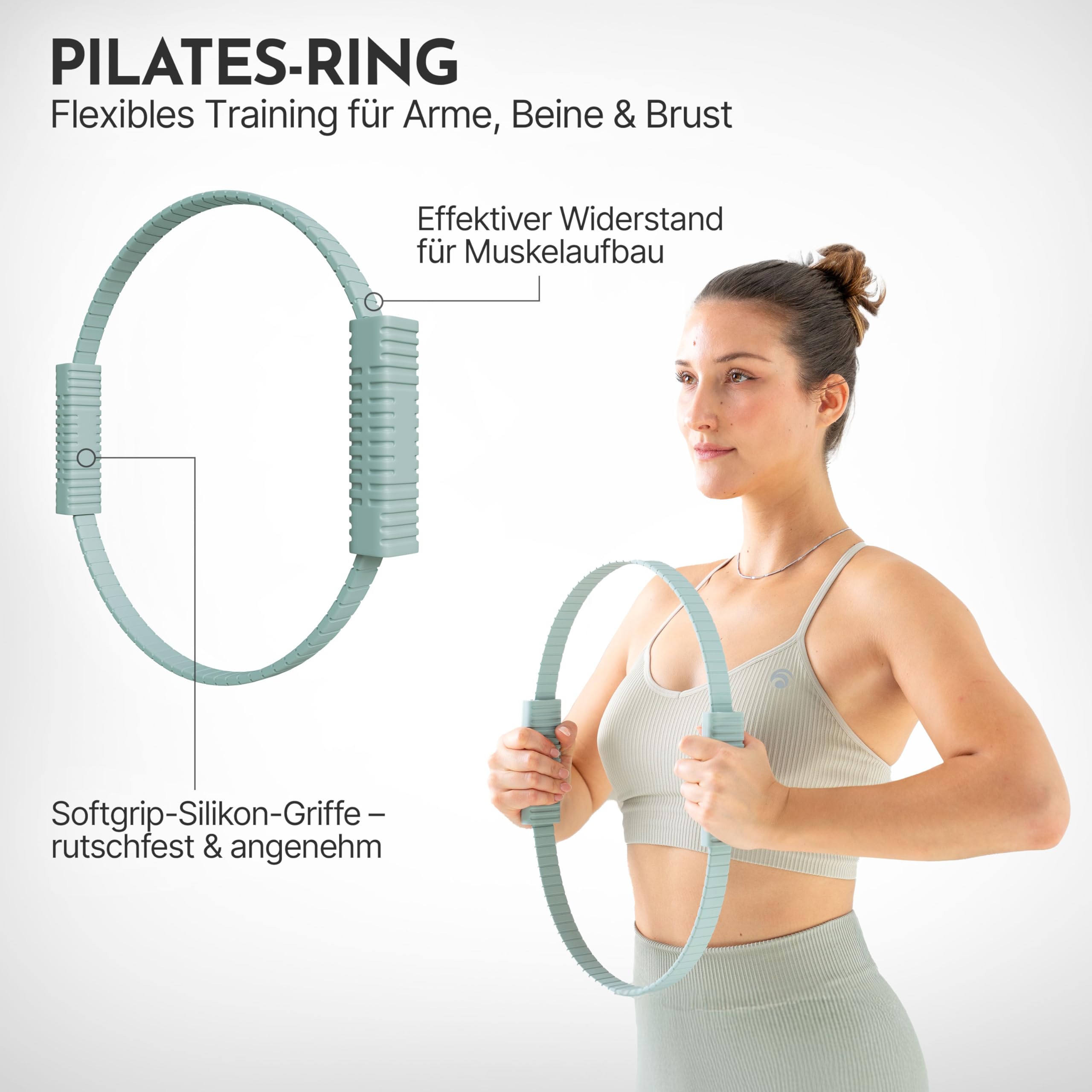 NEOLYMP Pilates Set für Zuhause – Pilates Ball, Pilates Ring & Gewichte – Komplettes Pilates Zubehör Set – inkl. Pilates Bänder, 1kg Hanteln & E-Book – Pilates Essential Kit