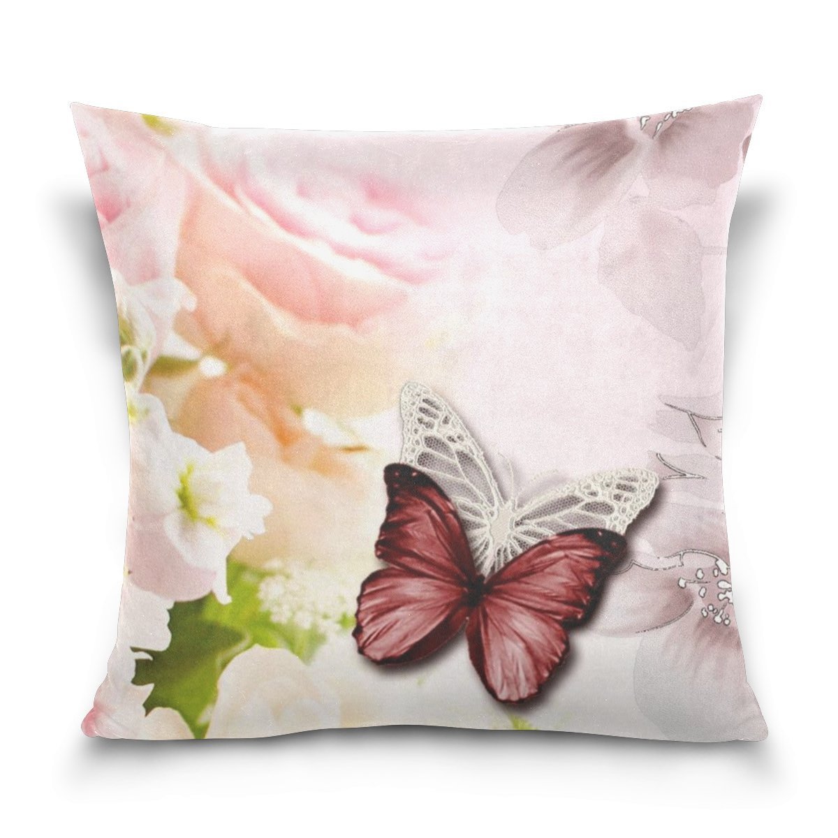 JudyArtOnlineStore Cotton Linen Decorative Throw Pillow Case Cushion Cover Scandinavian modern minimalist black and white geometric print 18 X 18 inches