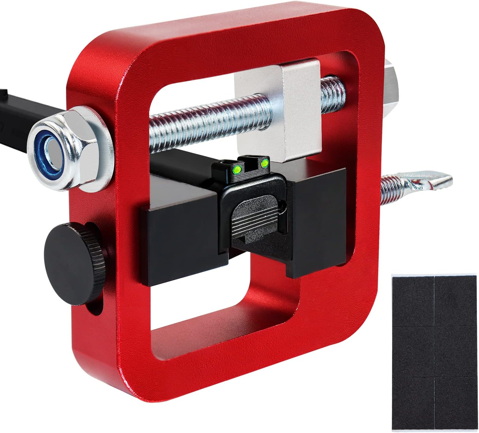 Universal Handgun Sight Pusher Tool for 1911, Glock, Shield, Sig and Others, Sight Bead Disassembly Tool with Optional Tapered/Square Slider for Glock 19 43 Sig P365(Red)