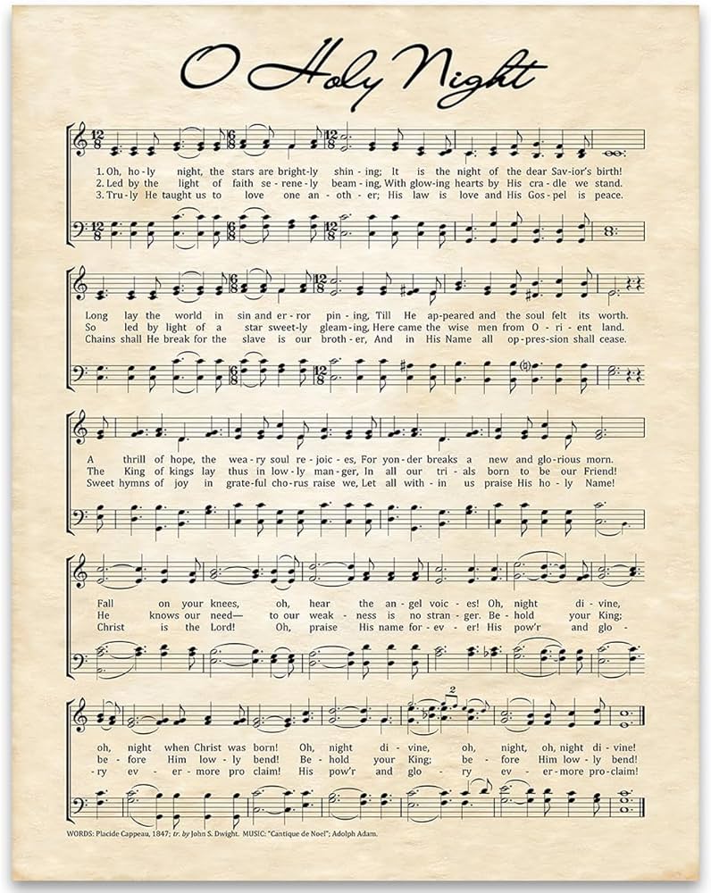 amazon-com-vintage-o-holy-night-music-sheet-poster-antique-christmas-carol-wall-art-decor-for-nostalgic-ambiance-and-unique-holiday-gifting-unframed-print-poster-11x14-home-kitchen for Free Printable Christmas Music Sheets Amazon.com: Vintage O Holy Night Music Sheet Poster - Antique Christmas Carol Wall Art Decor for Nostalgic Ambiance and Unique Holiday Gifting (Unframed Print Poster, 11x14) : Home & Kitchen for Free Printable Christmas Music Sheets
