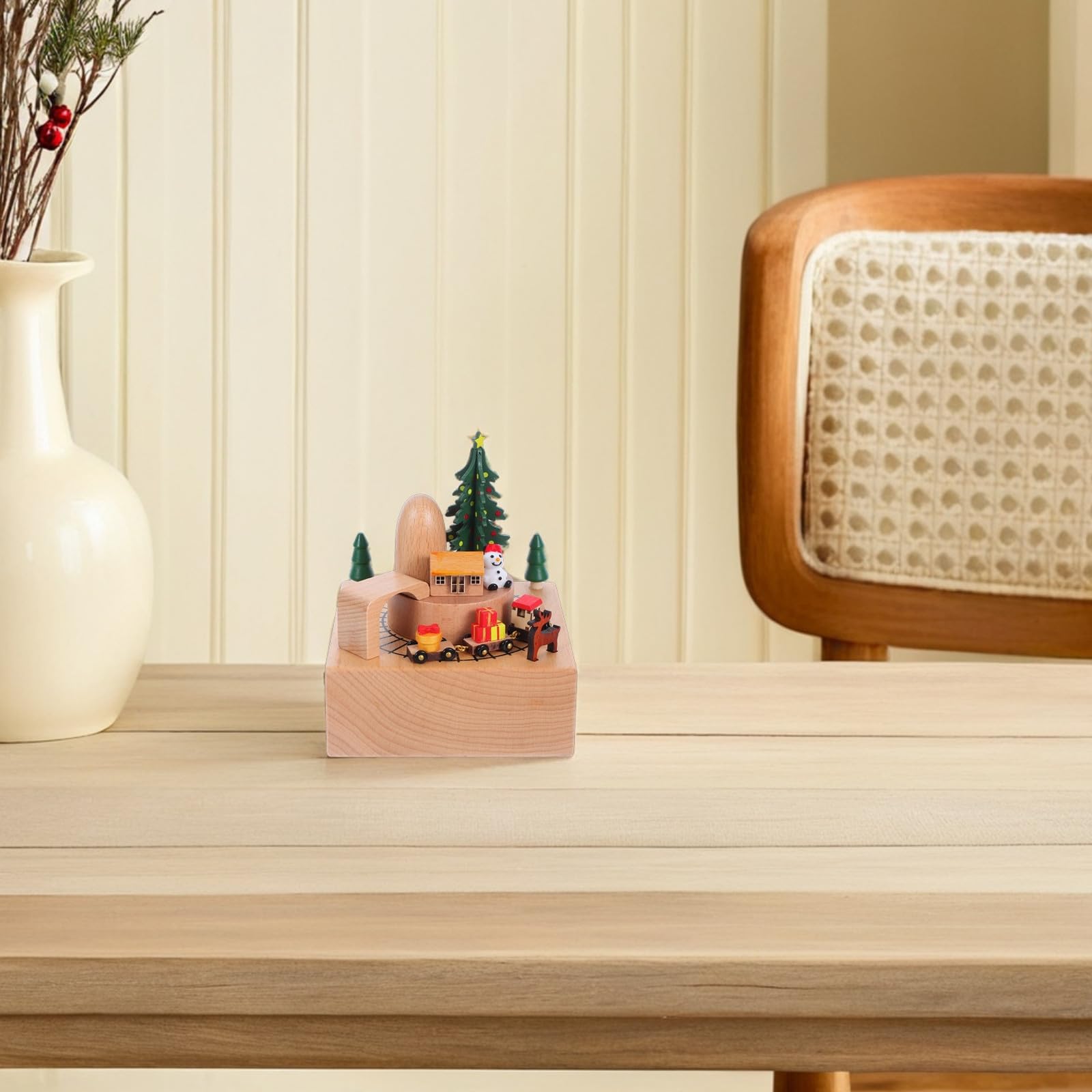 Toddmomy Carillon Musicale in Legno a Forma di Cavallo Rotante Design Robusto, Decorazione per Casa e Compleanno, per Adulti