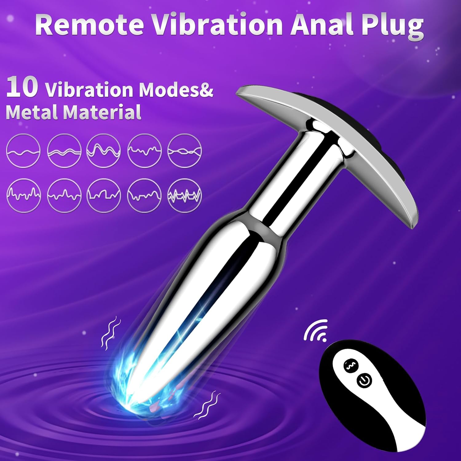 Vibrating Butt Plug Anal Sex Toys – Anal Vibrator Dildo with Remote Control, Prostate Massager Anal Toys for Men with 10 Vibration Modes, Anal Plug Adult Toys for Women Couples
