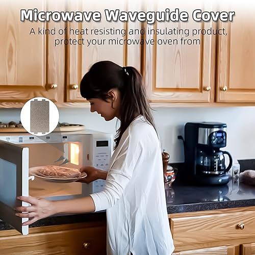 Miniatura 2 de 10 piezas de horno de microondas, cubierta universal de guía de ondas, láminas de mica de mica, accesorios de aislamiento térmico supergruesos,