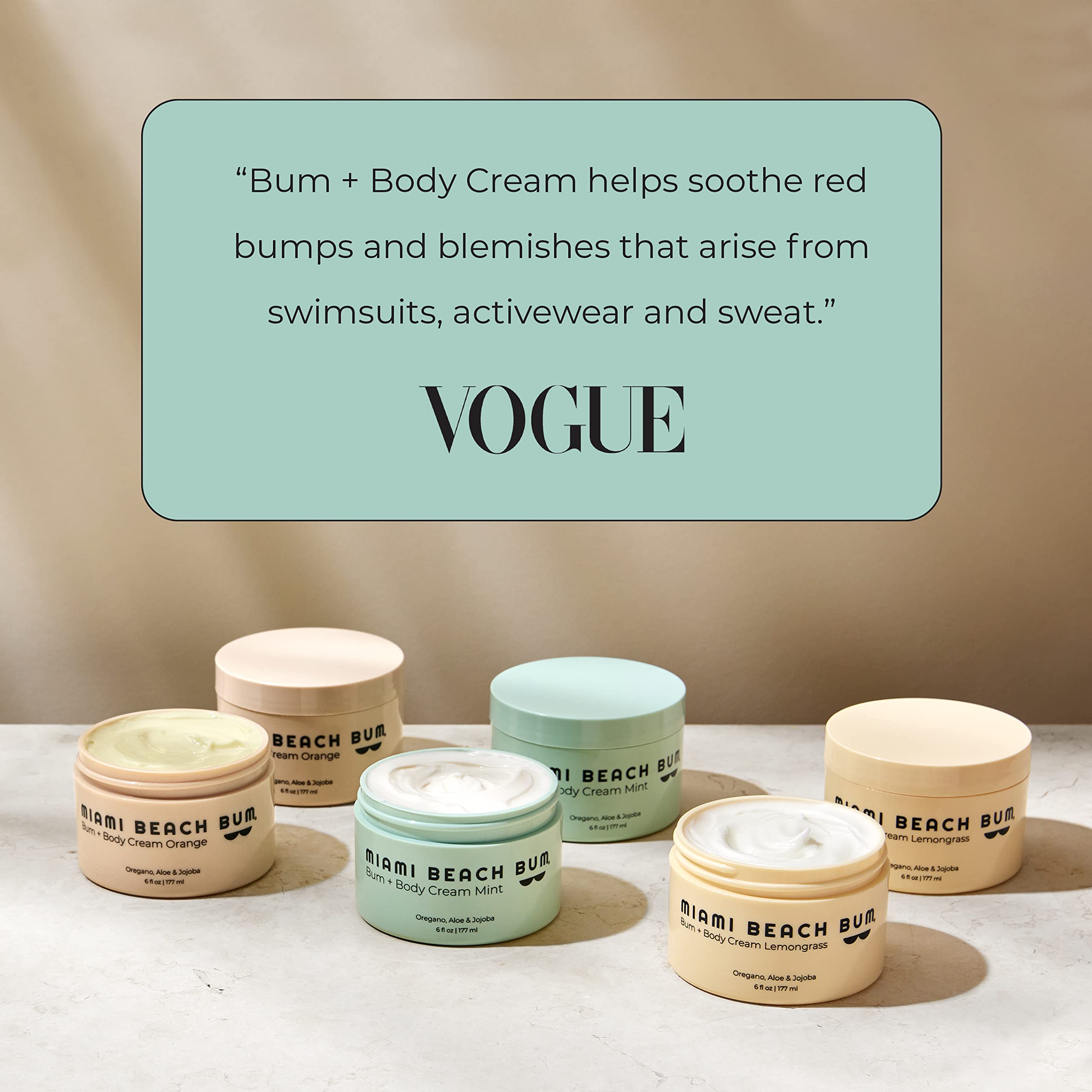 Buy Miami Beach Bum, Bum + Body Cream, Daily Moisturizer to Clear Body