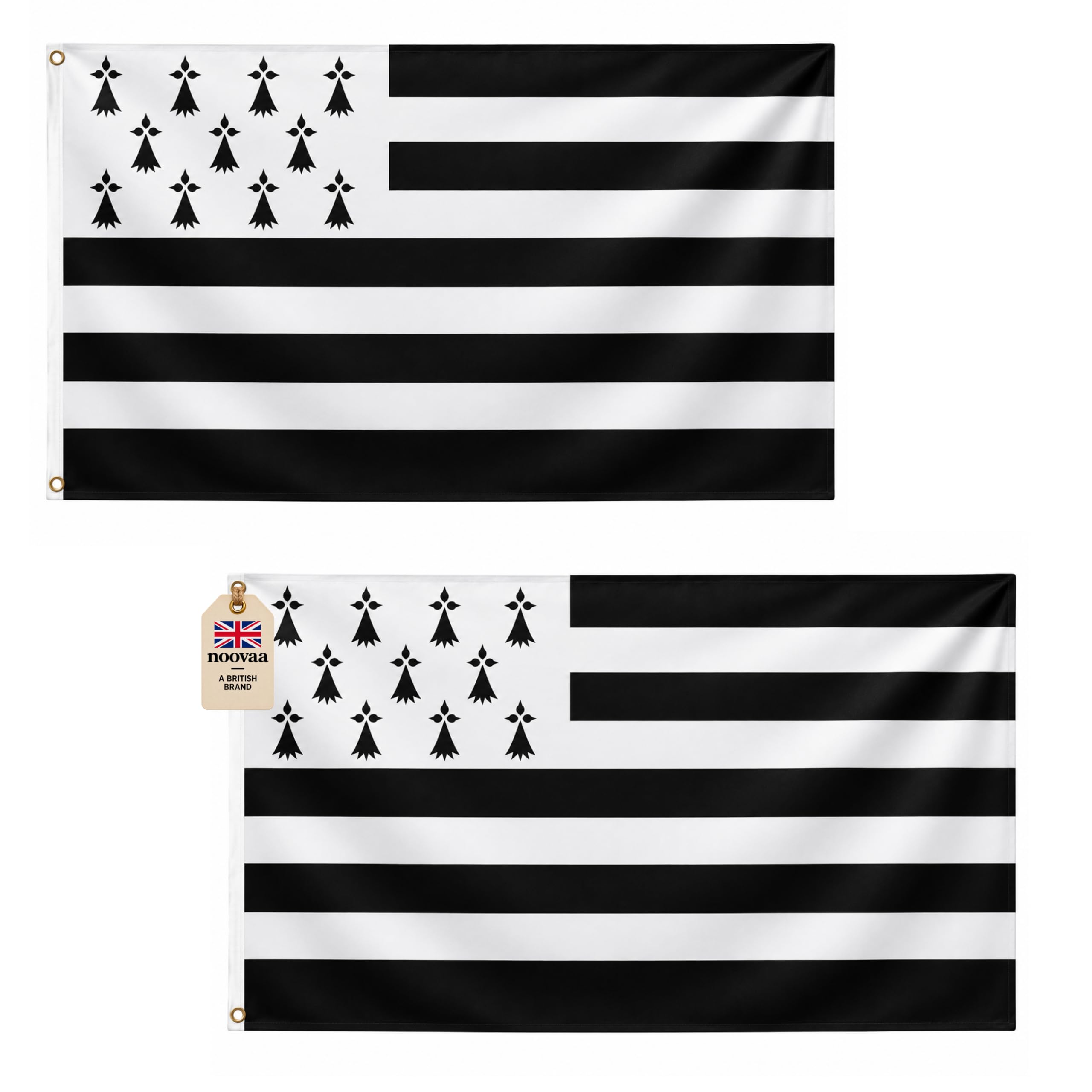 Noovaa 2 Brittany Flags 60 × 90 cm – Durable Polyester