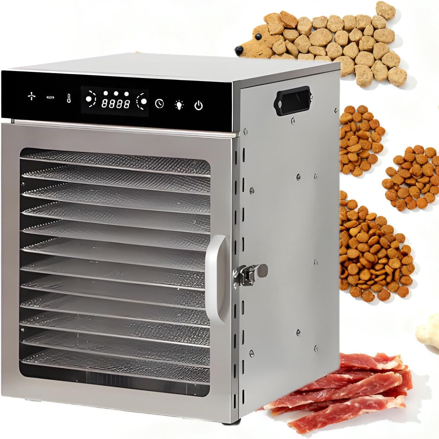 Stainless Steel Commercial Freeze Dryer Machine - 12 Layer Dehydrator for Fruits, Vegetables, Herbs & Mushrooms - Premium Food Dehydration & Preservation