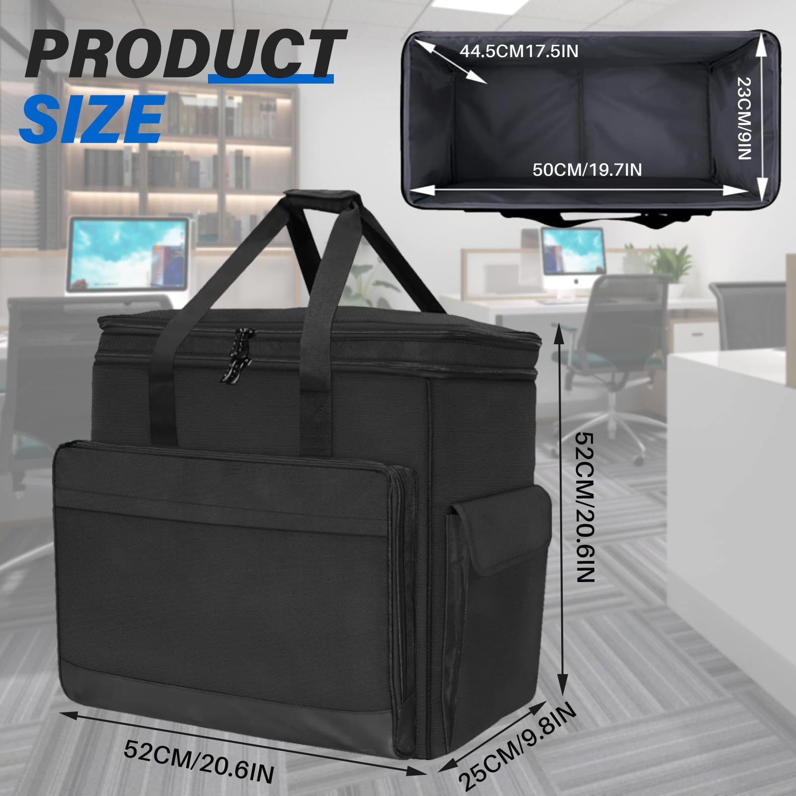 SUNDOY Custodia da viaggio per PC desktop, borsa a torre per computer con tracolla, impermeabile, custodia da viaggio per computer desktop, tastiera, mouse e accessori, Zaino da scrivania, Desktop