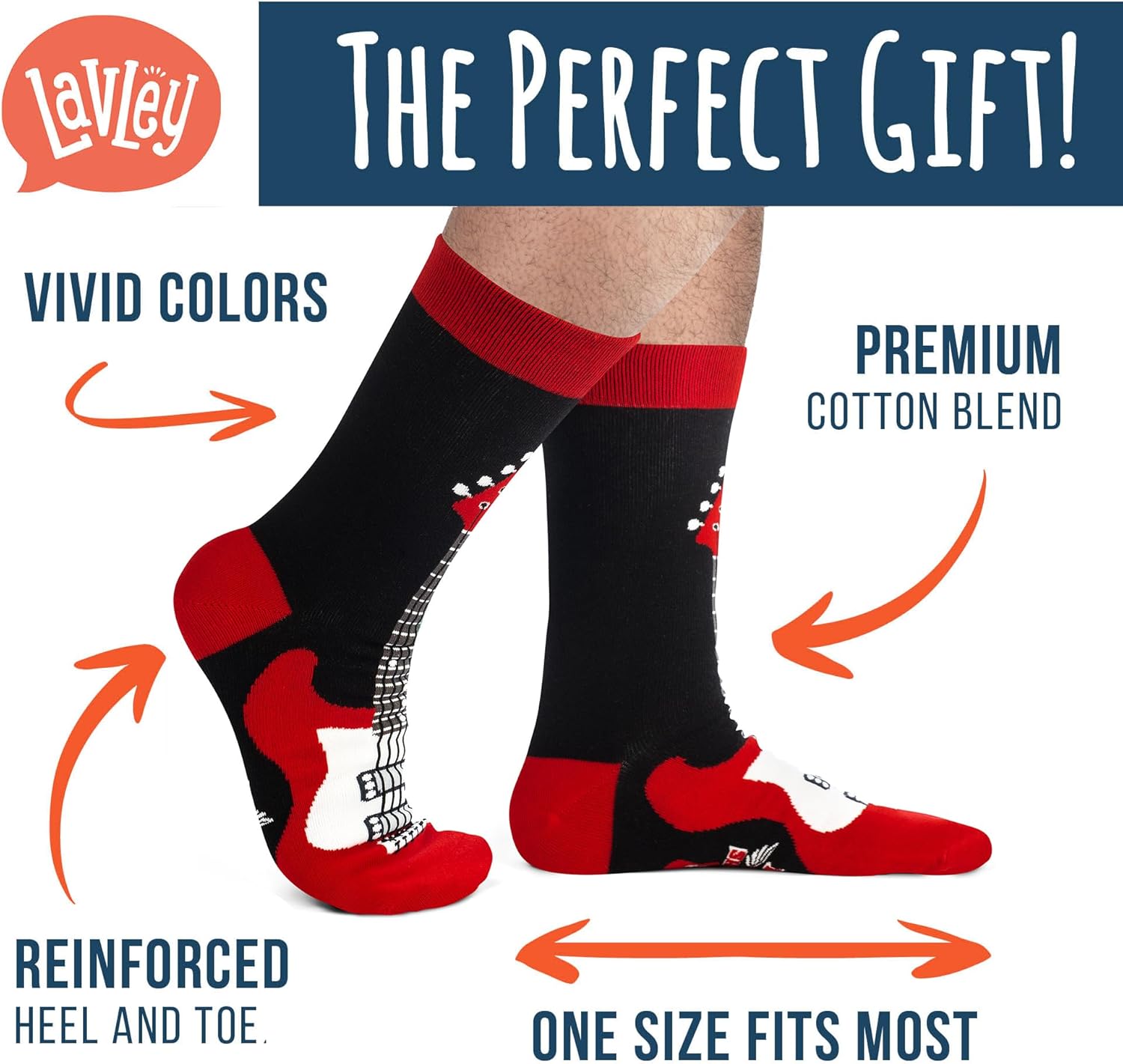 Lavley Funny Socks For Geeks - Cool Gifts for Gamers, Musicians and Teachers - Image 2