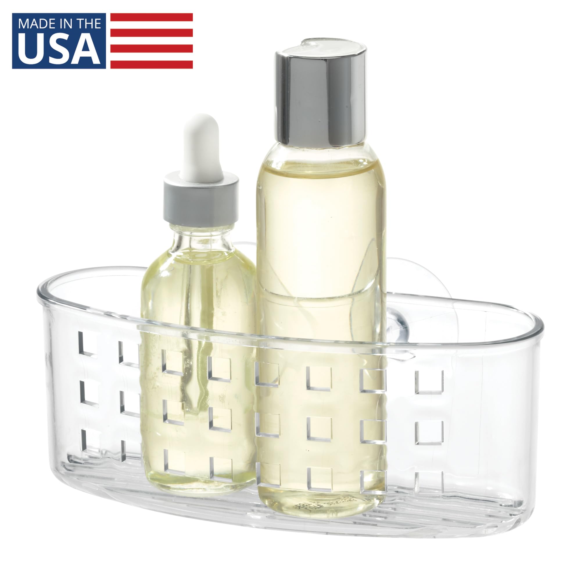 iDesign - Cesta de baño con ventosa, transparente