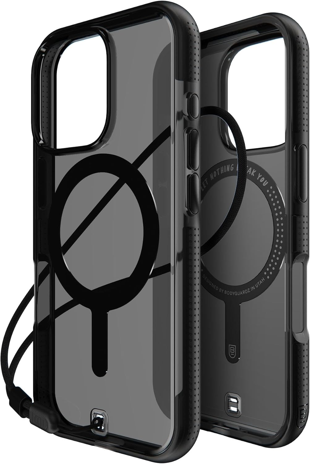 BodyGuardz Ace Pro Compatible with iPhone 16 Pro Case - Shockproof Cover with 18FT Drop Tested - Compatible with MagSafe - Wireless Charging - Responsive Buttons - Orange/Ombre (Orange)