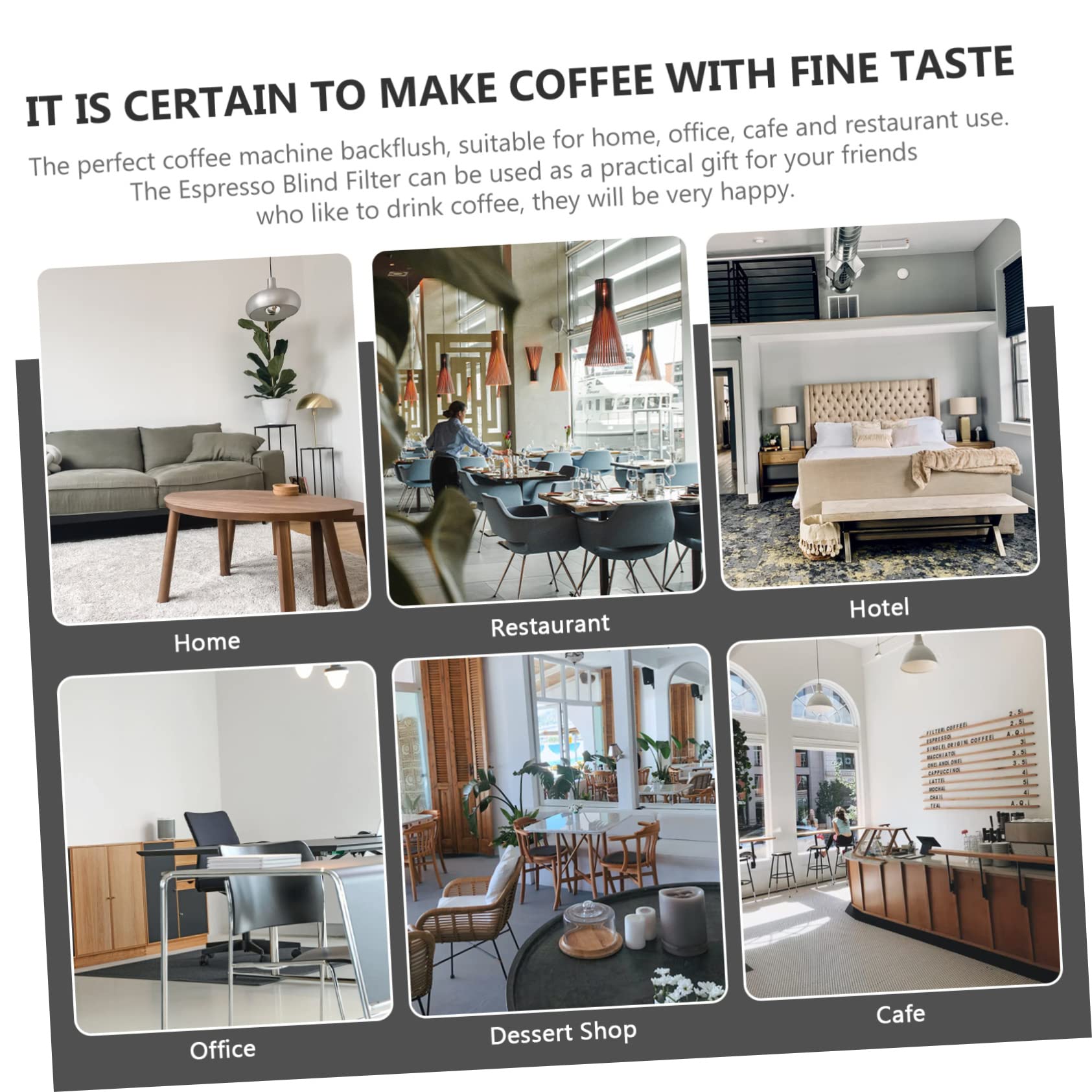 Housoutil 3pcs Unbleached Coffee Filters Fine Mesh Filter Cup for Espresso Maker