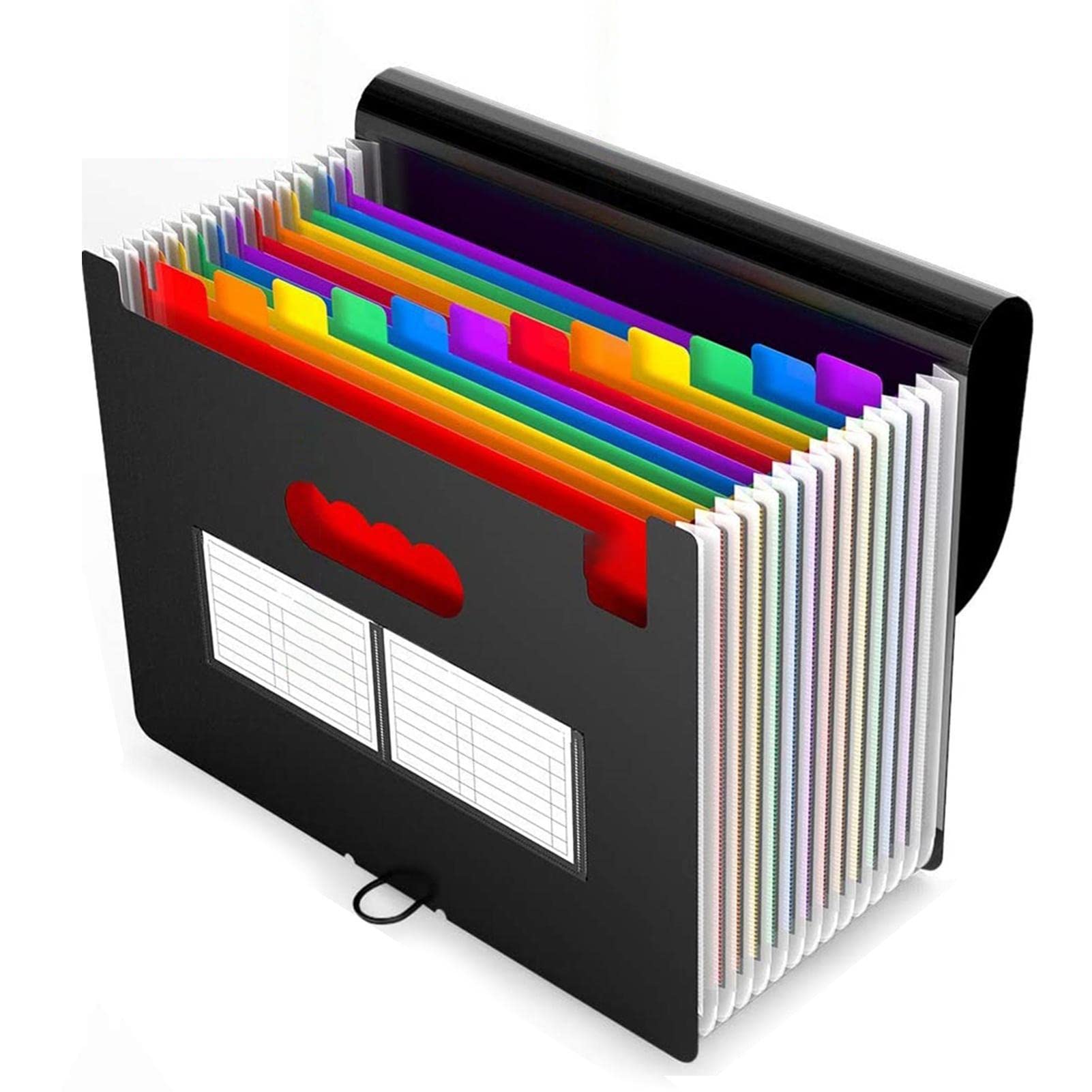 5 Carpetas de archivos de acordeón - 12 Multi-Layer Extensible Desktop Acordeon Folder A4 Carpeta | Portable A4 tamaño A4 A4 archivo de archivos para recibos, facturas y documentos Abbto