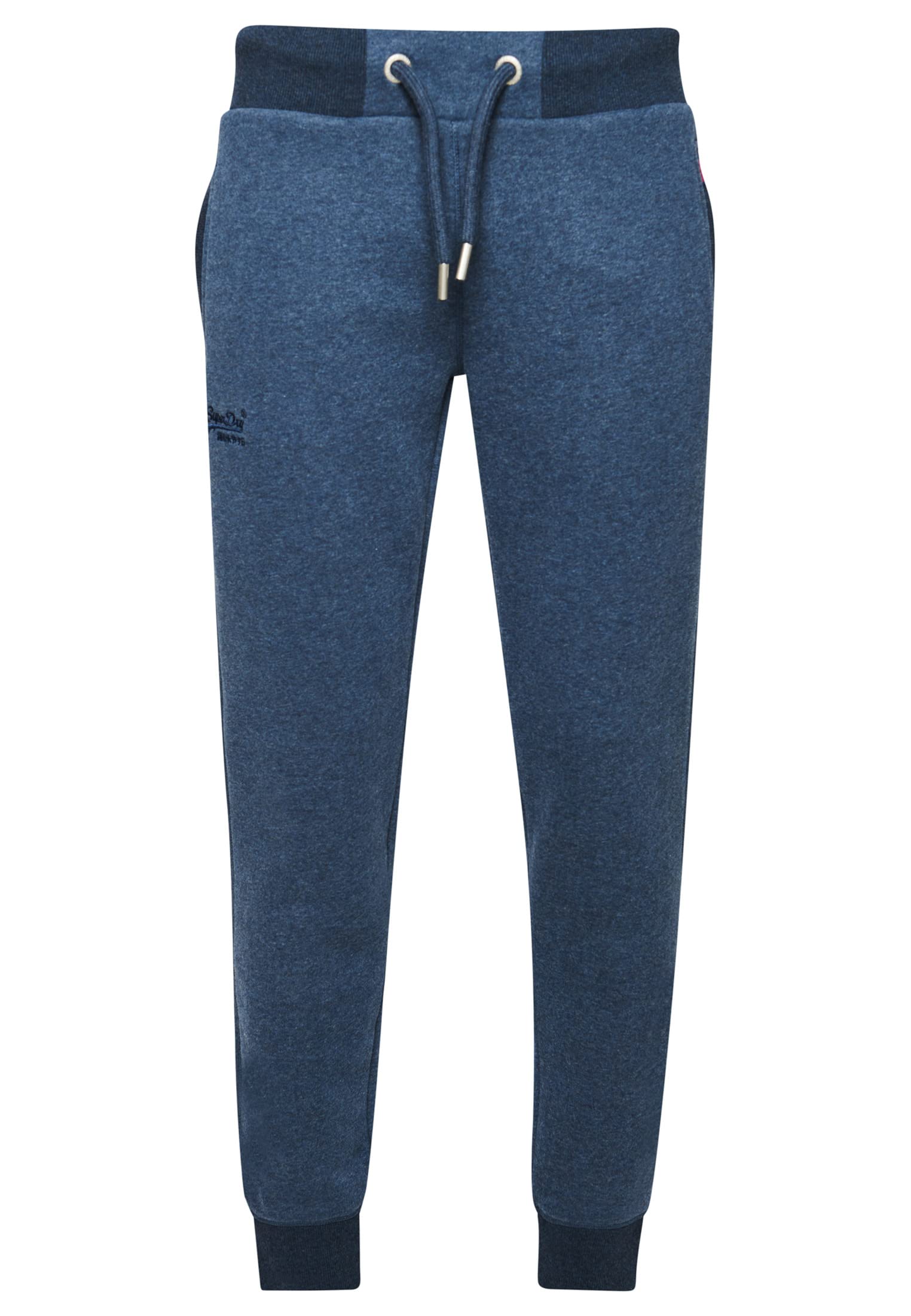 Superdry Men's Vintage Navy Marl Vintage Logo Embroidered Joggers (Vintage Navy Marl) Extra Large