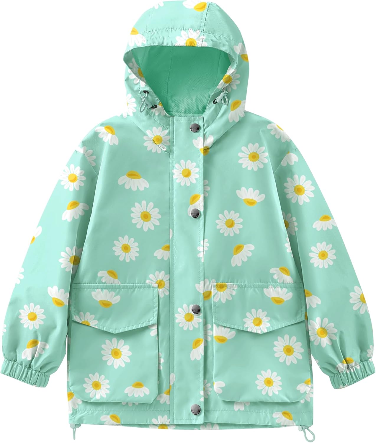 Avoogue Toddler Rain Jacket Windbreaker Lined Raincoat Waterproof Hooded Lightweight Rain Coats With Pockets 4-12Y