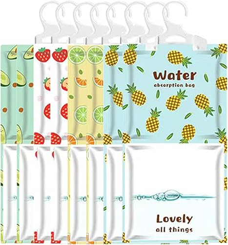 8 bolsas deshumidificadoras colgantes para cocina, baño, armario, bolsas deshumidificadoras (4 colores)