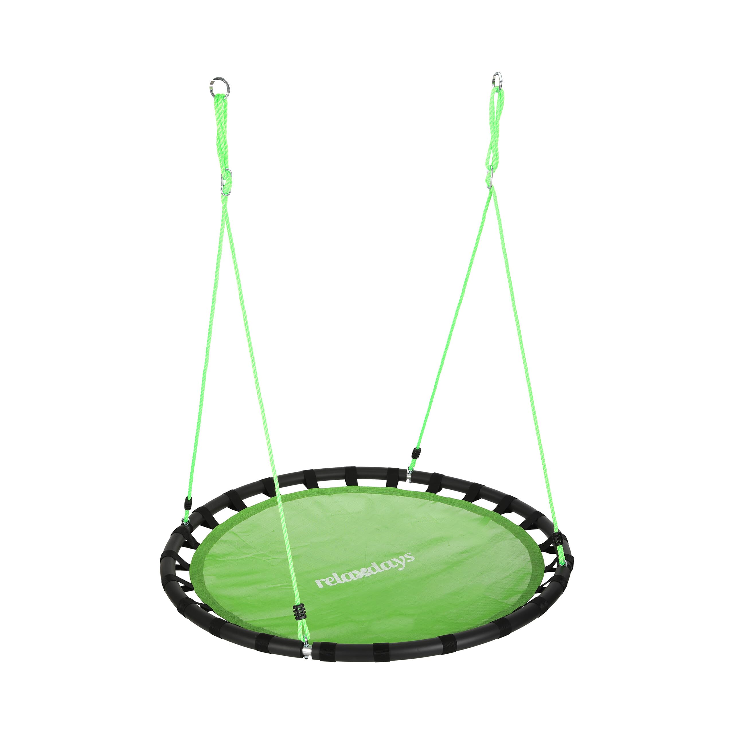 Relaxdays Round Hanging Swing for Children, Height-Adjustable, Ø 120 cm, Up to 100 kg, Multiple Colors