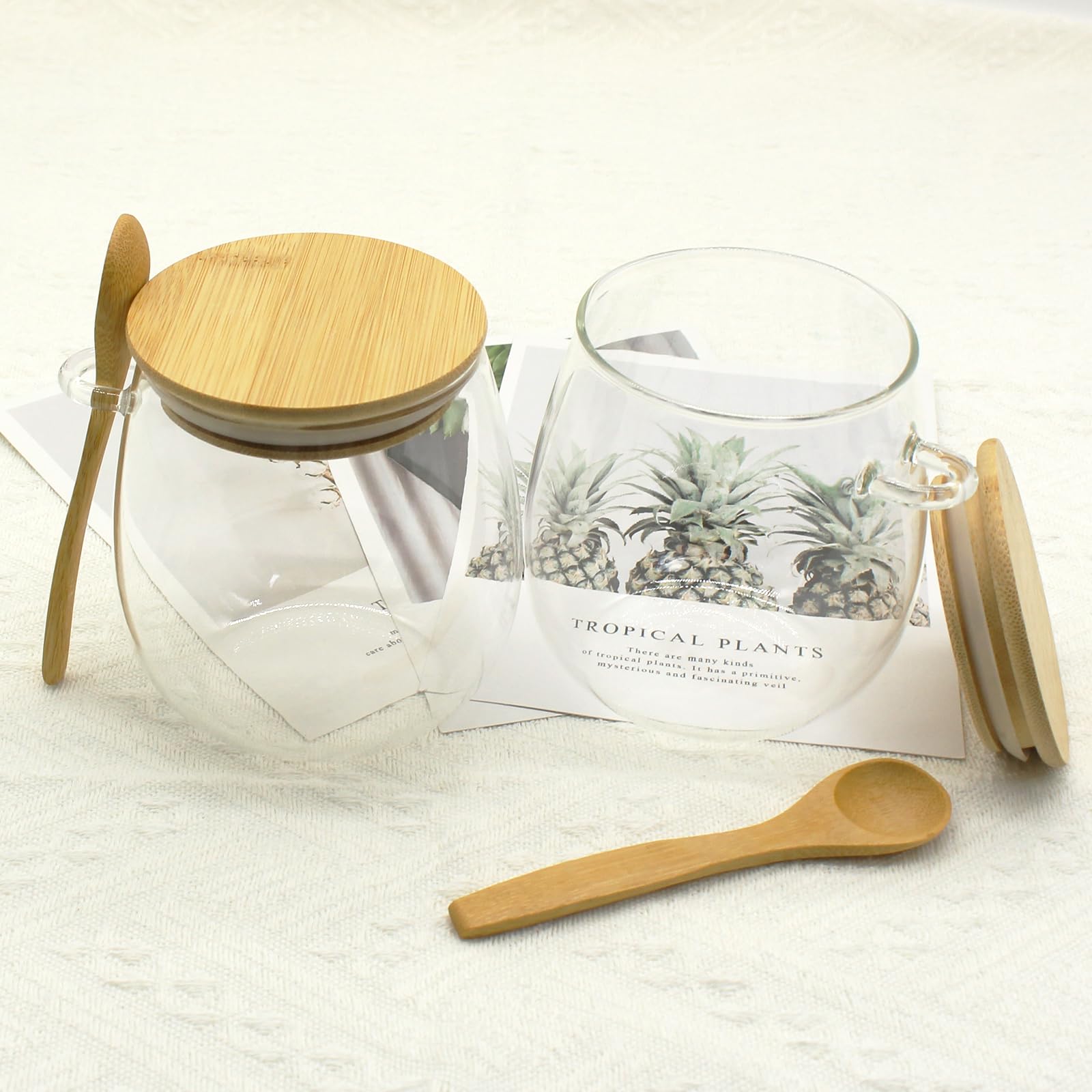 SHUESS Set van 10 voorraadpotten met deksel en lepel, 200 ml