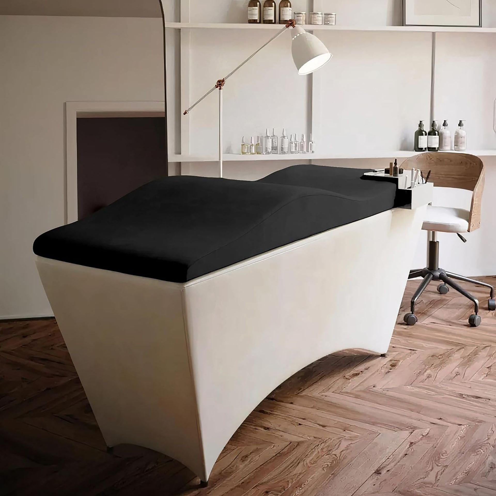 Colchón ergonómico para Cama de Masaje, 180 x 60 cm, Espuma de Alta Densidad para Tumbona cosmética, Masaje SPA y salón de Belleza (Solo colchón)