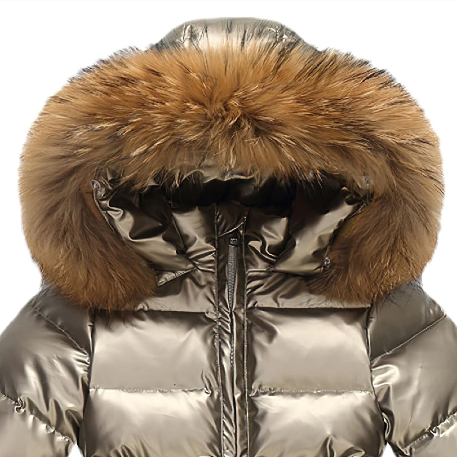 amropi Bébés Filles Combinaison de Neige à Fourrure Capuche Doudoune en Duvet Hiver Jumpsuit pour 0-5 Ans