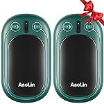 AI Hand Warmers Rechargeable, AaoLin 2 Pack Electric Hand Warmers Reusable, 12Hrs Long Heating, Portable Pocket Handwarmer Great Gift for Outdoors, Camping, Golf, Hunting Gear