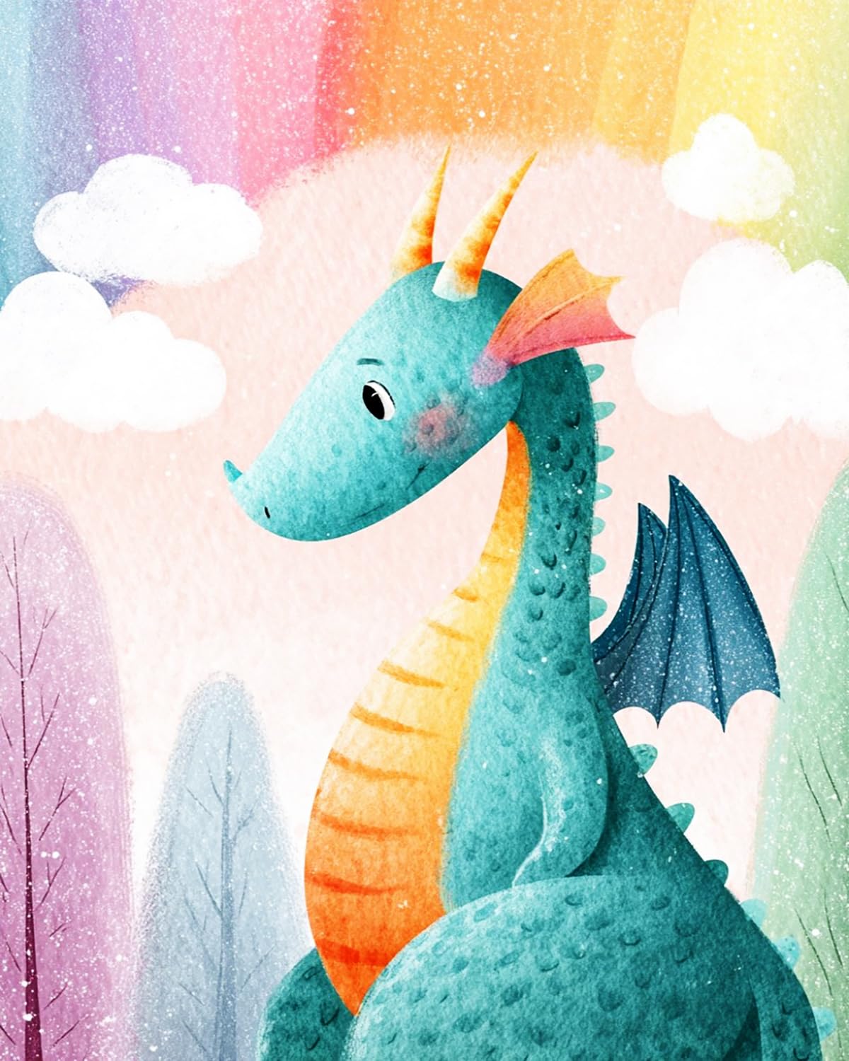 Liubaishi Multicolour Paint By Numbers Kit For Adults, Rainbow Dragon, 40X50 Cm, Acrylic On Canvas