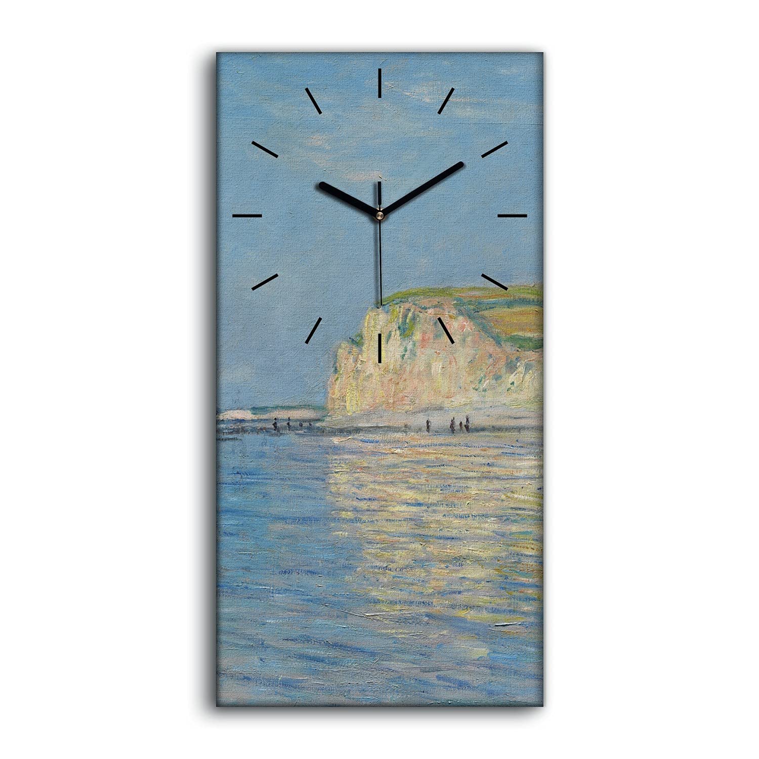 Horloge sur Toile Salon Moderne et Silencieuse 30x60cm Ebb