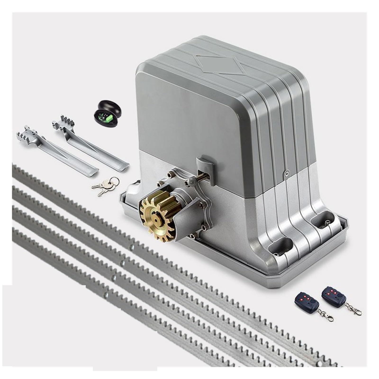 Zestaw do elektrycznego otwierania bramy, Automatyczna brama przesuwna 1800KGS z silnikiem AC220V/110V jako silnik bramy samozamykającej Silnik (czujnik, przycisk, lampa, opcjonalnie)