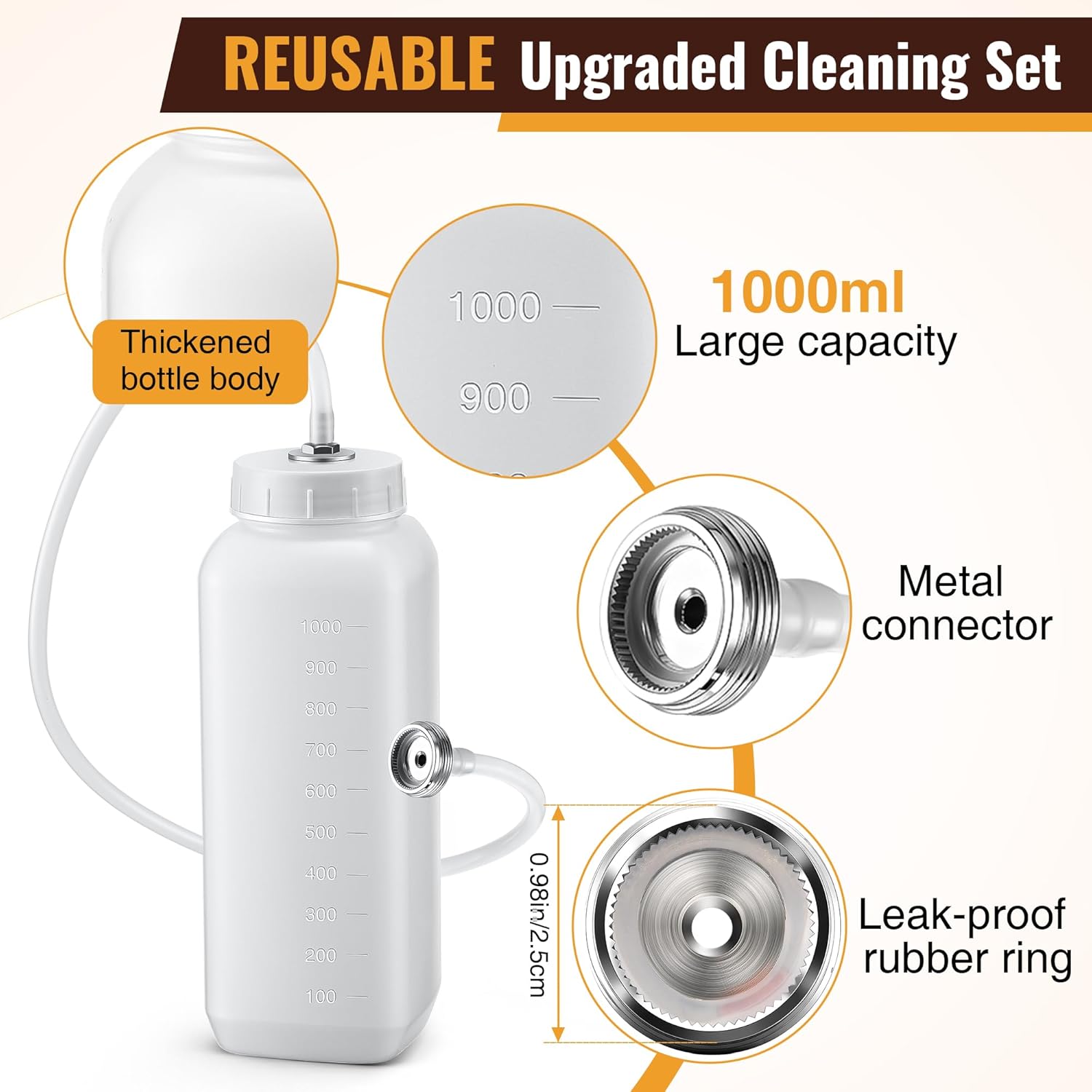 Kegerator Cleaning Kit, Beer Line Cleaner with 30 Cleaning Tablets, Keg Cleaner Kit - Metal Coupler Hose, Squeeze Bottle, Wrench, Detailed Instructions & Brewage Tap Brush, Beer Line Clean