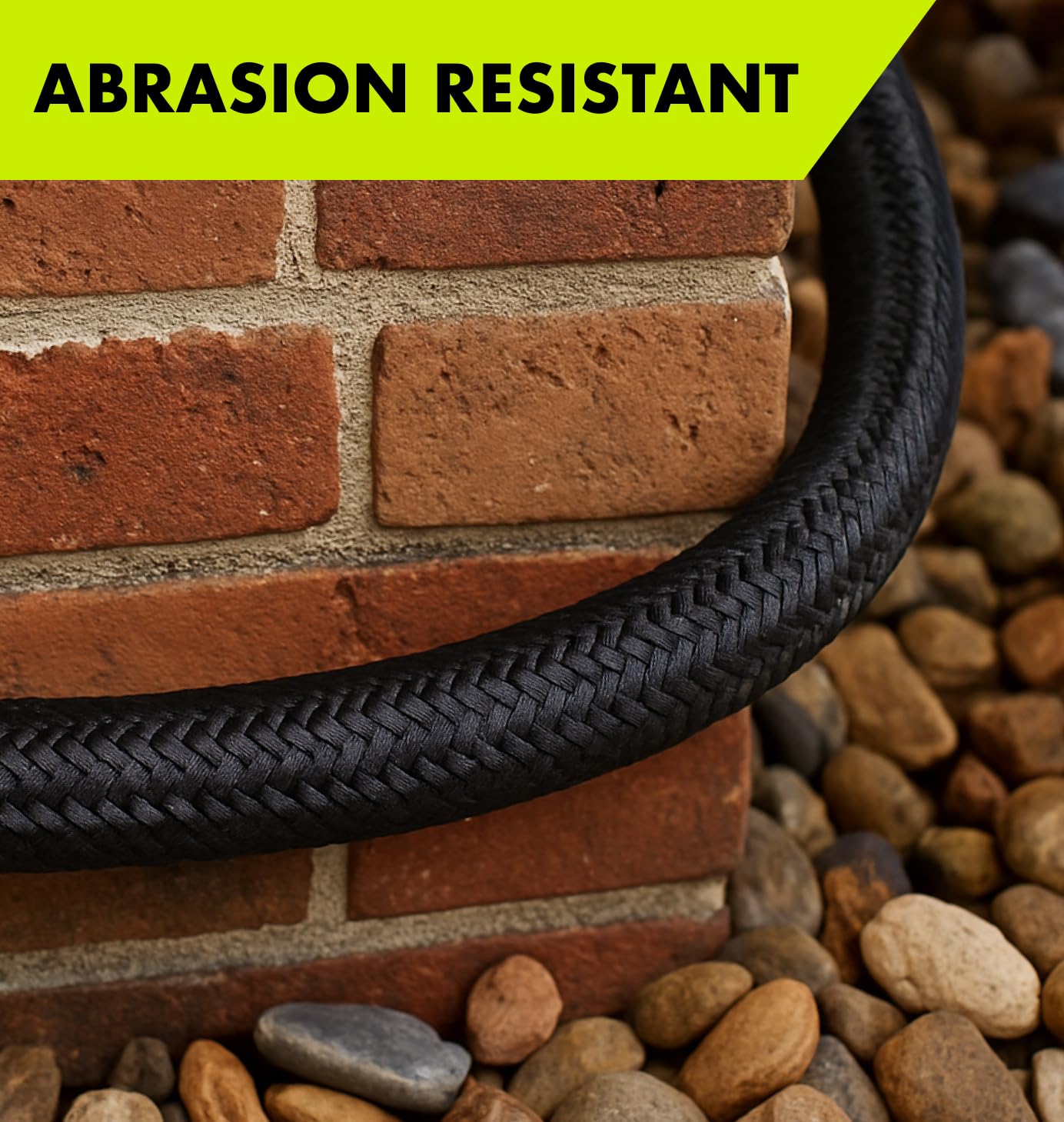 Flexible Garden Hose 50ft – Lightweight, Kink-Free Heavy Duty Water Hose – Abrasion Resistant All-Weather Garden Hose for Yard, Car, Outdoor Use — view 6