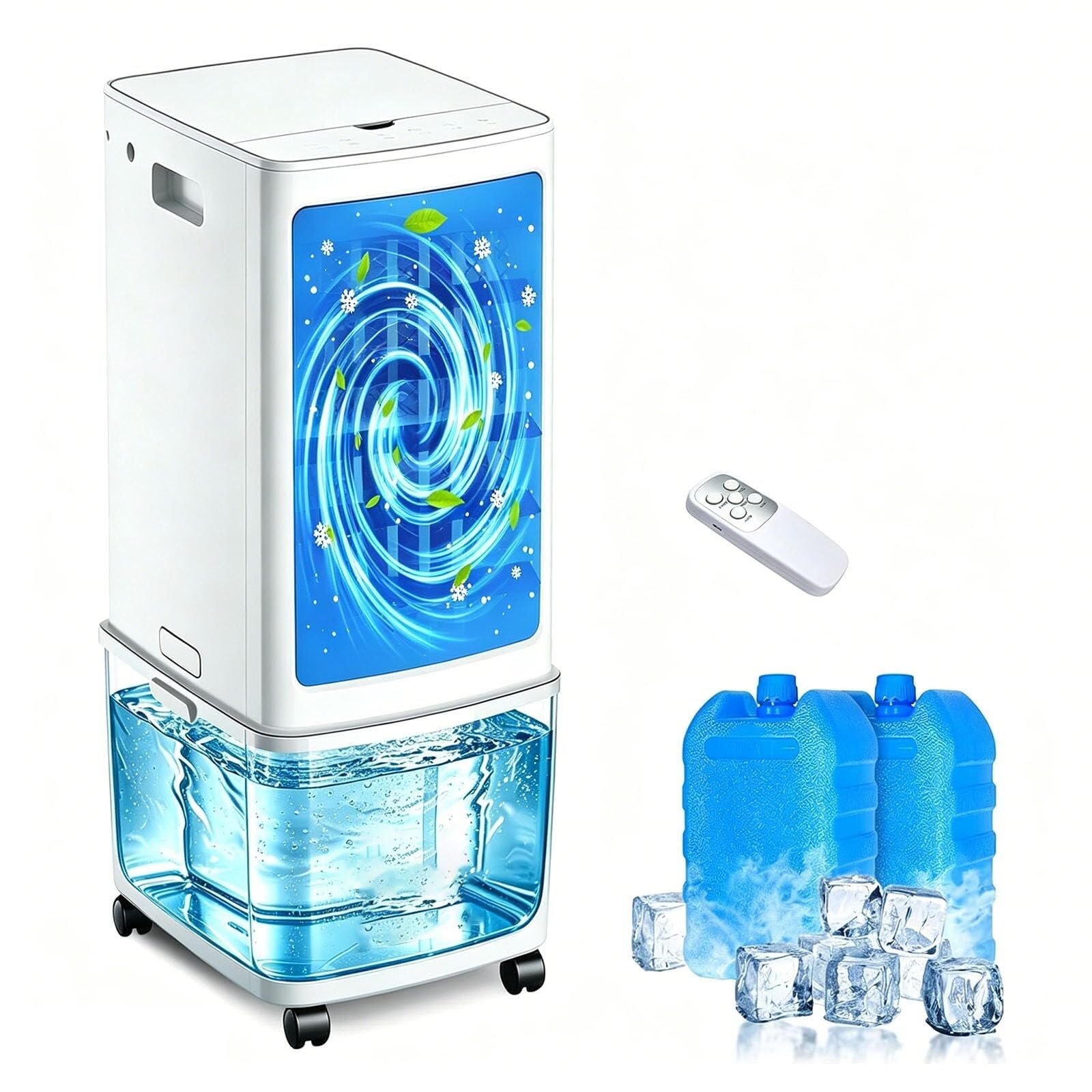 A Swamp Cooler 4000Cfm Evaporative Ir Conditioner With 10.5 Gallon Water Tank, 3 Modes, 3 Speed, Remote Control, 7.5 Hour Timer (12L)