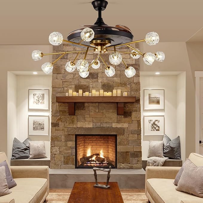 Ventilador de Techo 42" Con Luz y Control Remoto 6 Velocidad miniatura 8