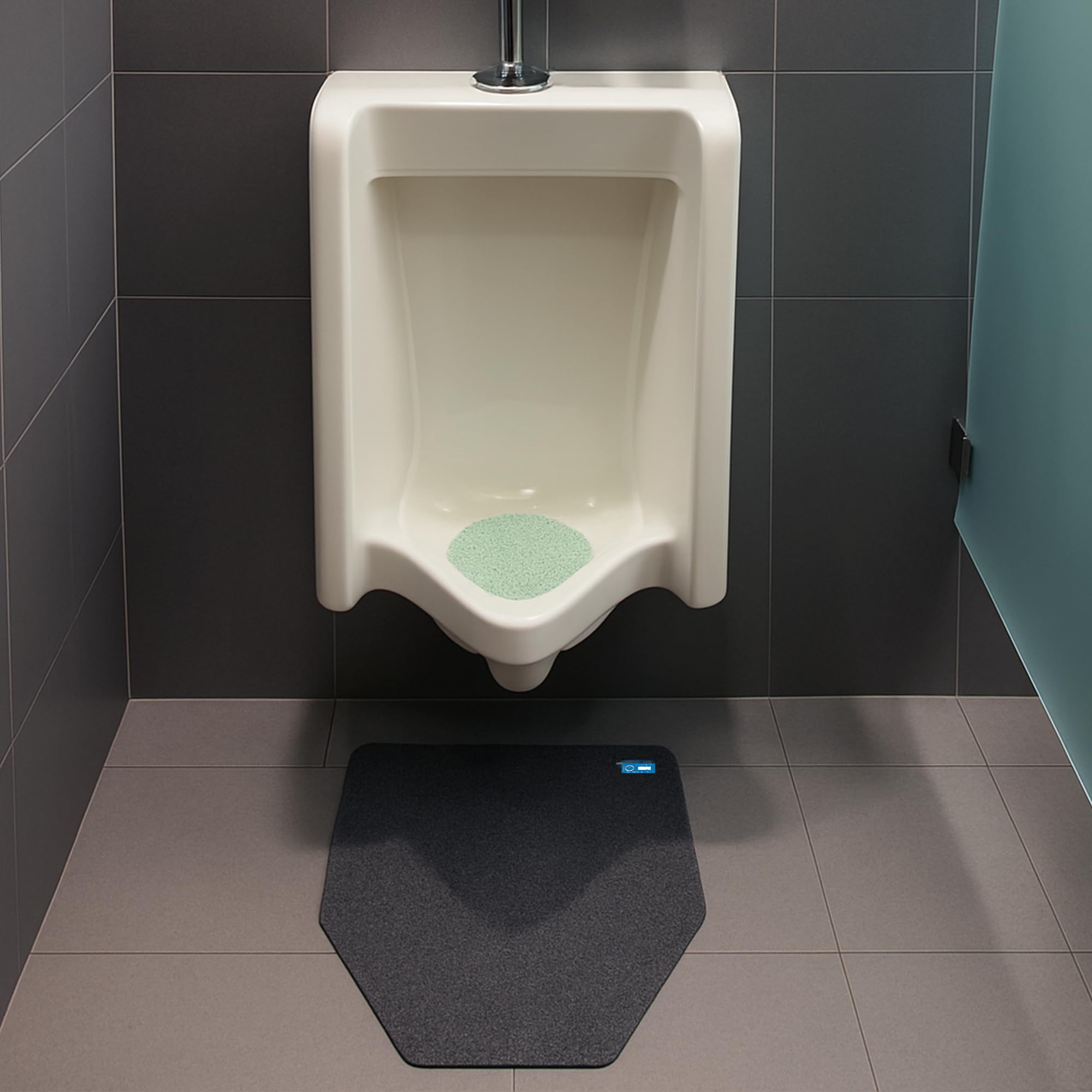 Disposable Urinal Mats, Odor Eliminating, Time Monitor, Non-Slip Adhesive, Charcoal, Case of 6, Made in the USA — Amazon image 2