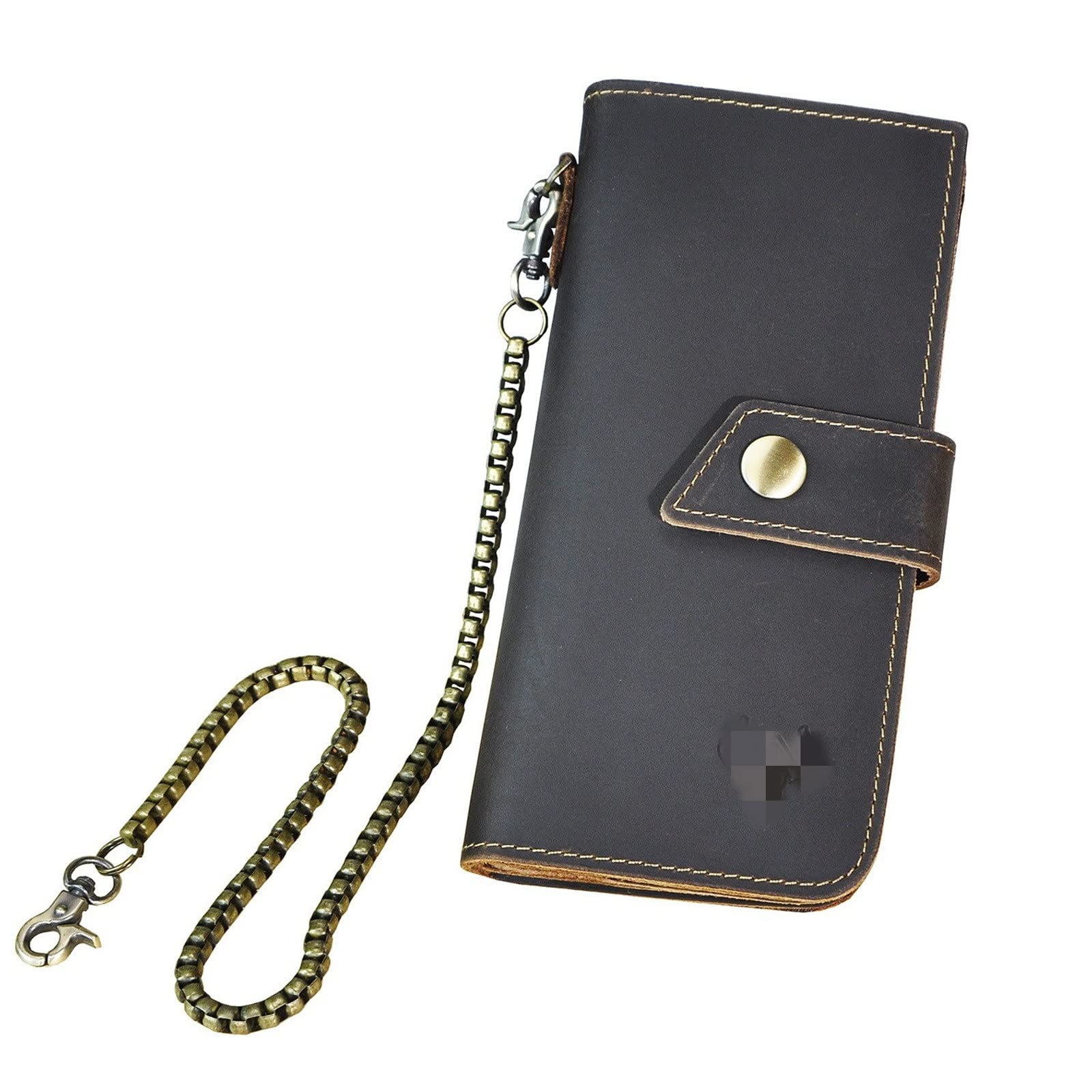 Cartera para Hombre con Cadena Cartera Larga for Hombre Vintage de Gran Capacidad con Cadena Mano
