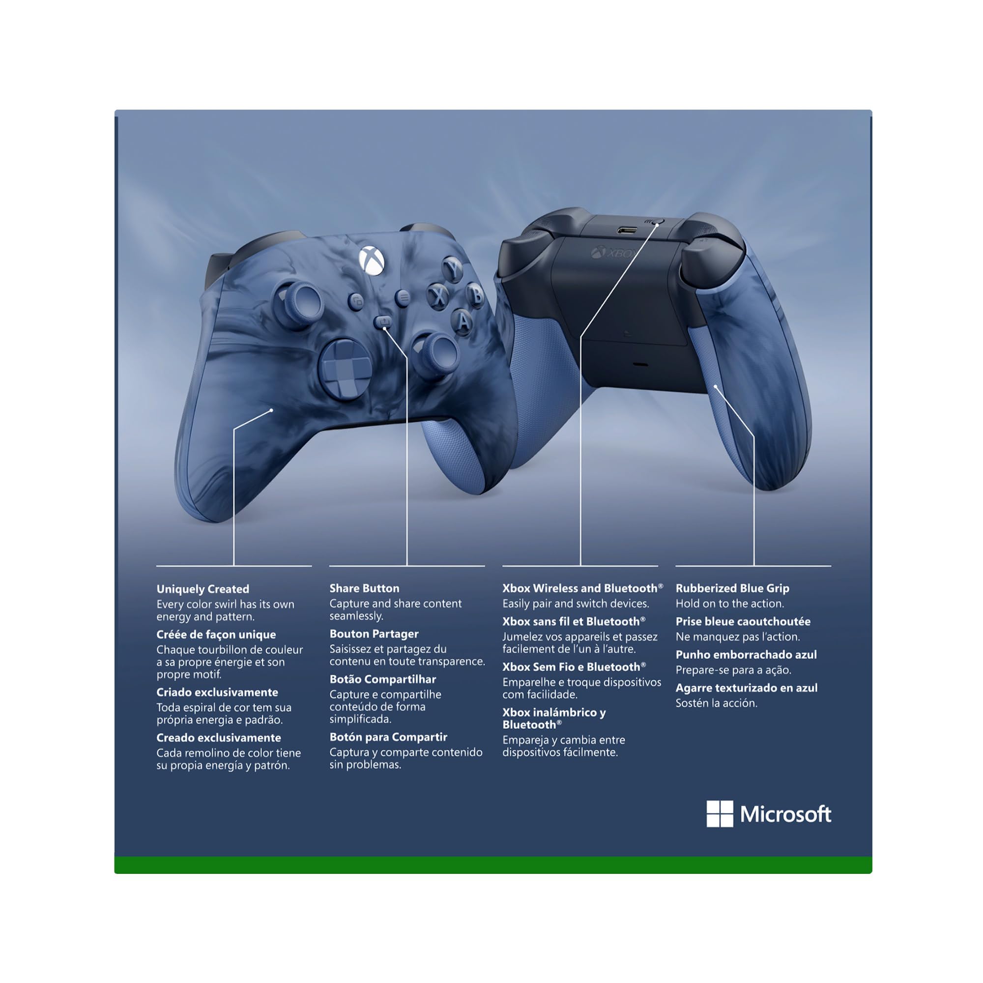 Xbox Wireless Controller Stormcloud Vapor Special Edition Series X|S, One, Windows 10/11, iOS y Android
