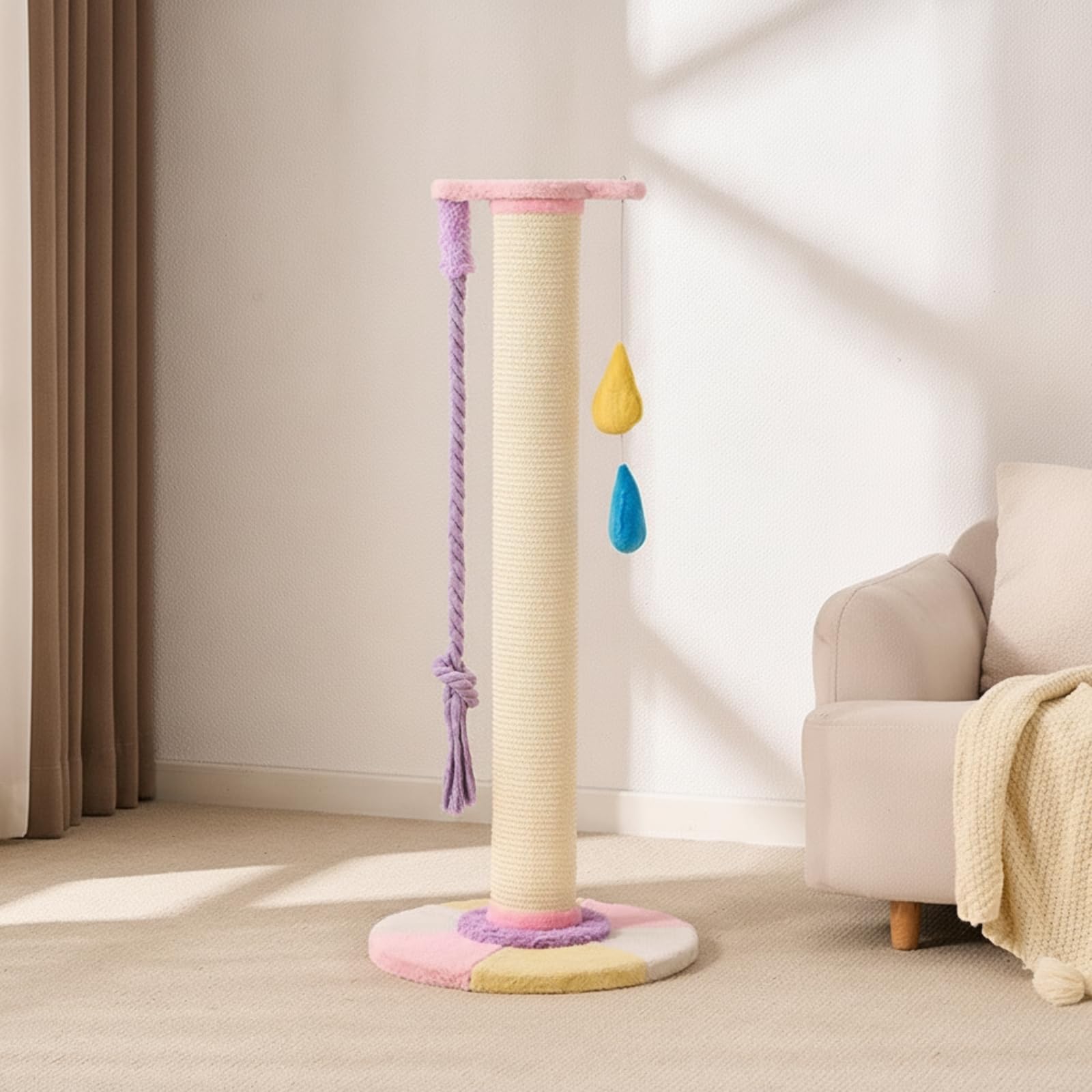 Colcolo Griffoir Vertical Gain Place | Hauteur 108 Cm, Antidérapant, Arbre, pr Intérieur, Rose
